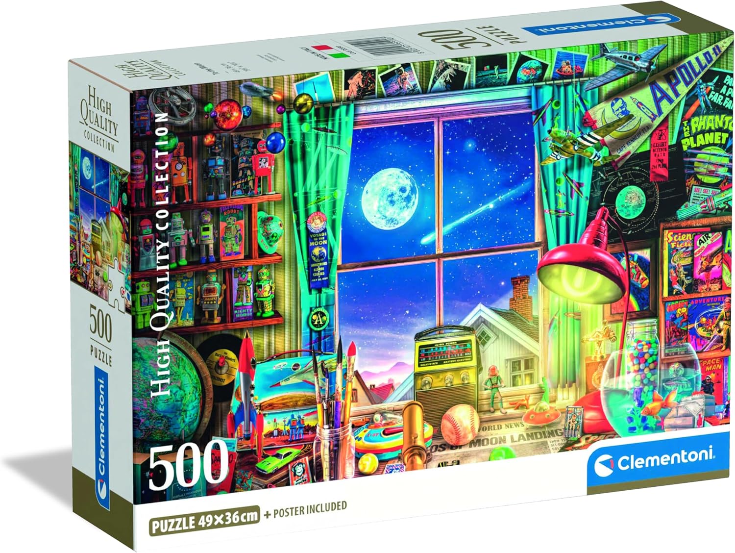 Puzzle 500 Pieces, HQC to The Moon Compact Box - Medaid International