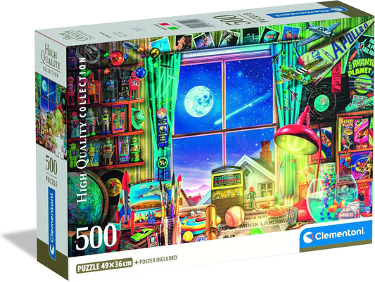Puzzle 500 Pieces, HQC to The Moon Compact Box - Medaid International