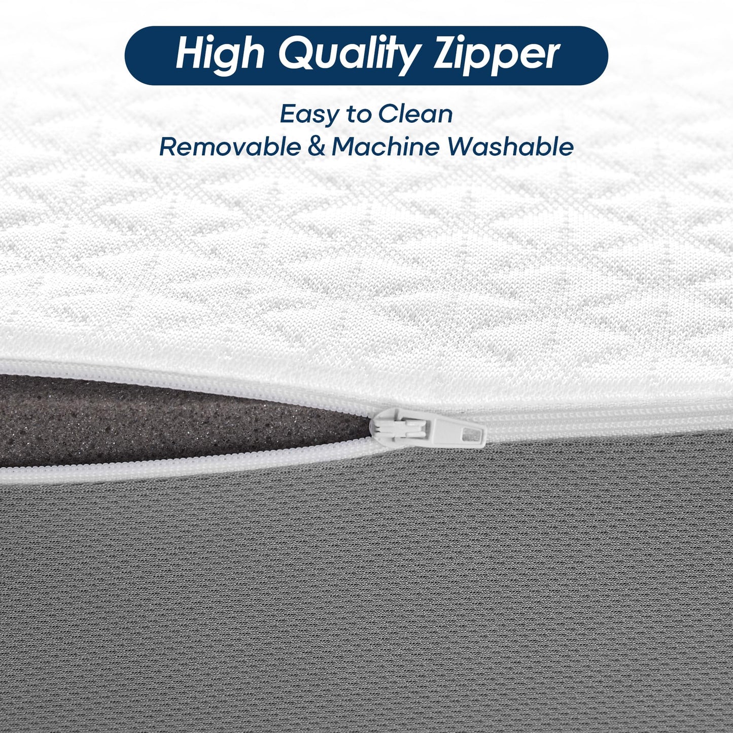 Kehangte Cooling Cube Pillow for Side Sleepers, Square Memory Foam Side Sleeper Pillow Firm Soft Double-Sided Supportive, Support Head Cervical Pillow for Neck Shoulder Pain, 24"x12"x5" - Medaid International