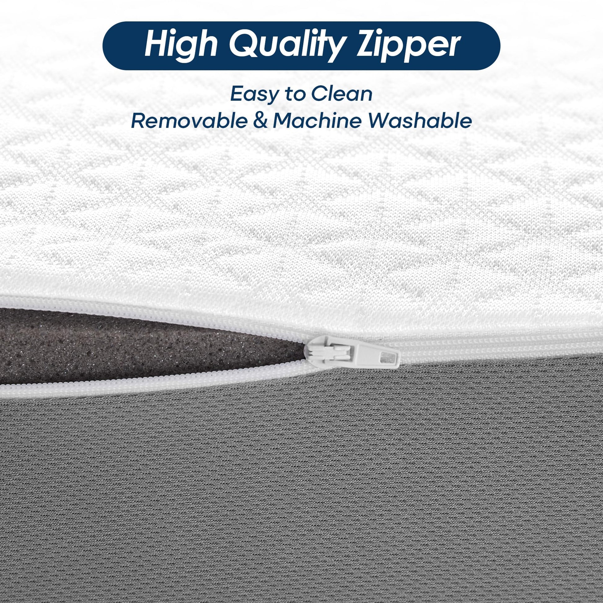 Kehangte Cooling Cube Pillow for Side Sleepers, Square Memory Foam Side Sleeper Pillow Firm Soft Double-Sided Supportive, Support Head Cervical Pillow for Neck Shoulder Pain, 24"x12"x5" - Medaid International