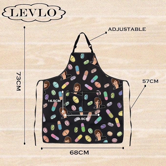 LEVLO Stars Fans Gifts Xanax Smoothie Time Kitchen Apron for Housewives Baking Cooking Lover Gifts - Medaid - Lebanon