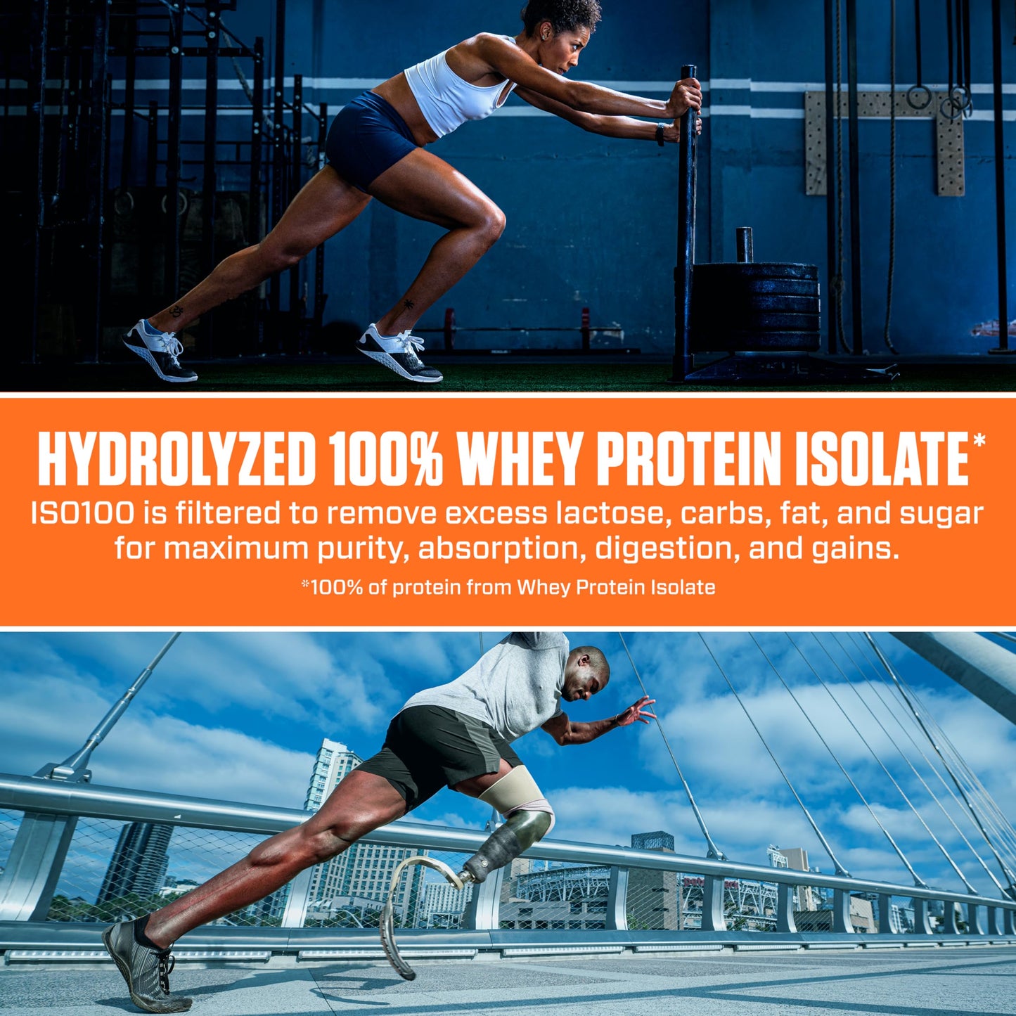Dymatize x Dunkin' Cappuccino ISO100 Whey Protein Powder, 95mg Caffeine, 25g of Protein5.5g BCAAs, 120 Cal., Gluten Free, 1g Fat, 1g Sugar, 2g Carb (20 Servings) - Medaid International