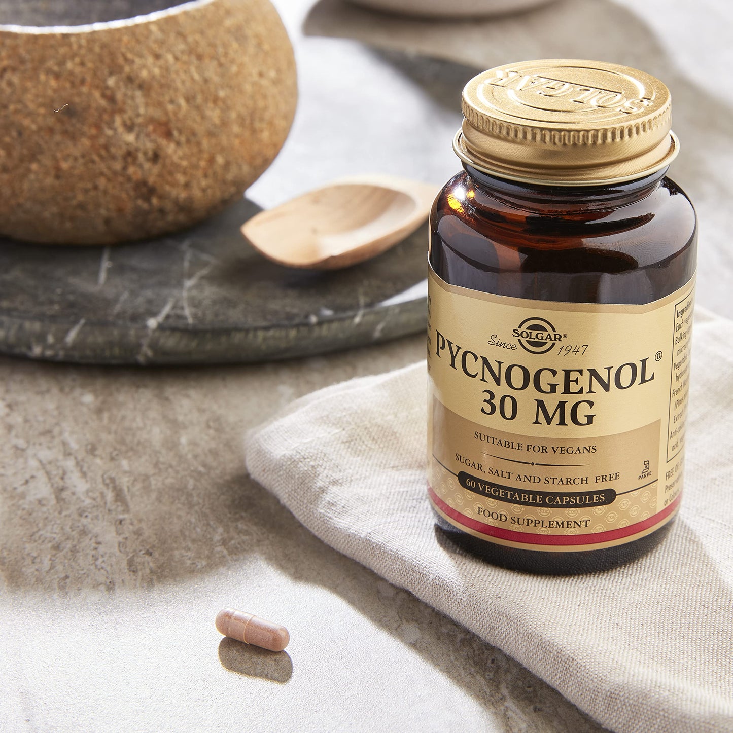 Solgar Pycnogenol Vegetable Capsules, 30 Mg, 30 Count - Medaid International