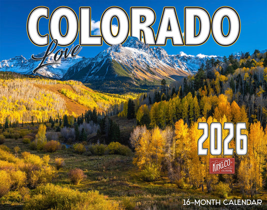 2026 Colorado Scenic Wall Calendar 16-Month X-Large Size 14x22, Majestic Mountains, Alpine Lakes, by The KING Company-Monster Calendars - Medaid International