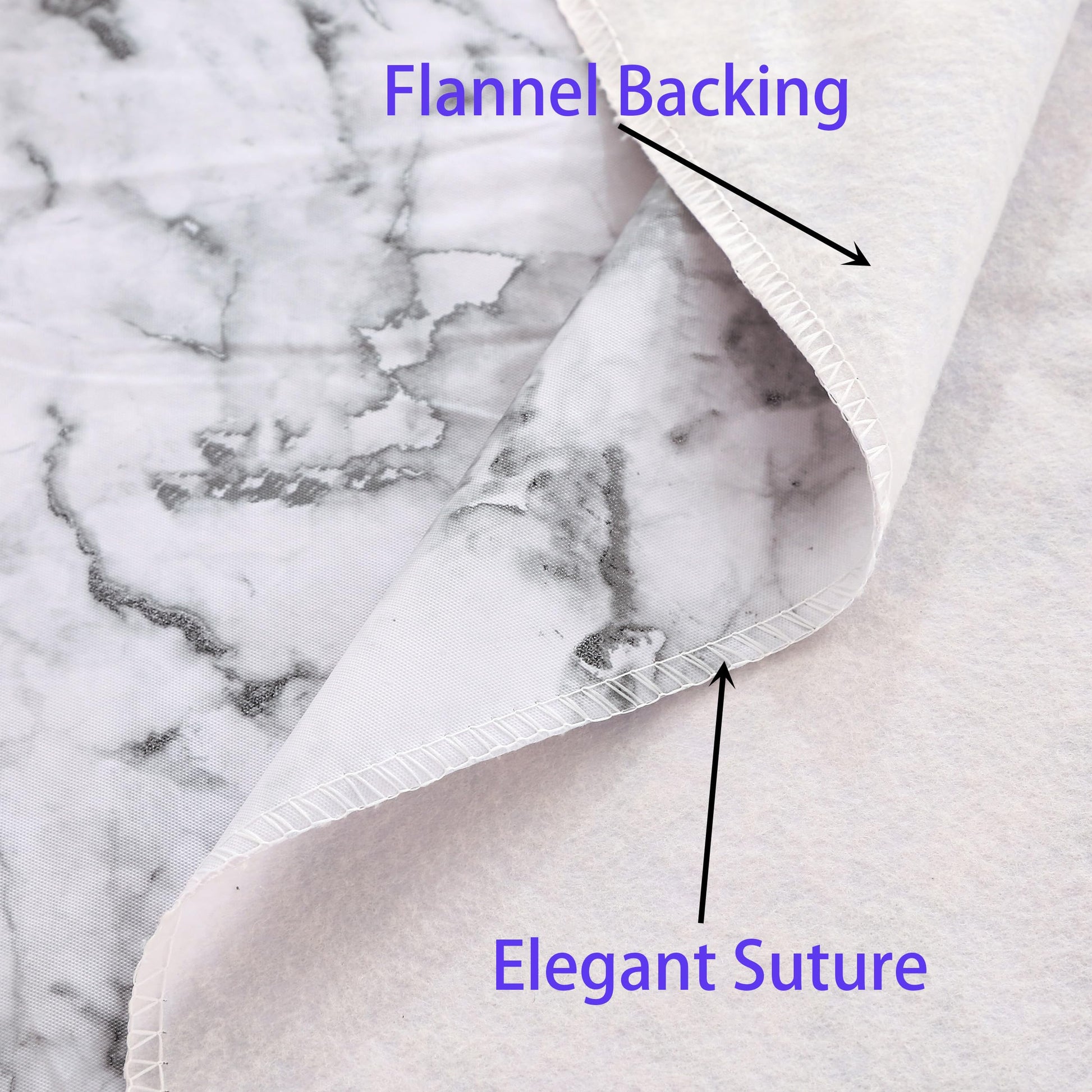 Heavy Duty Vinyl Tablecloth with Flannel Backing Waterproof Oil-Proof Plastic Table Cloth Stain-Resistant Wipeable Rectangle or Square Table Cover for Indoor and Outdoor (Marble, 52X70 Inch) - Medaid International