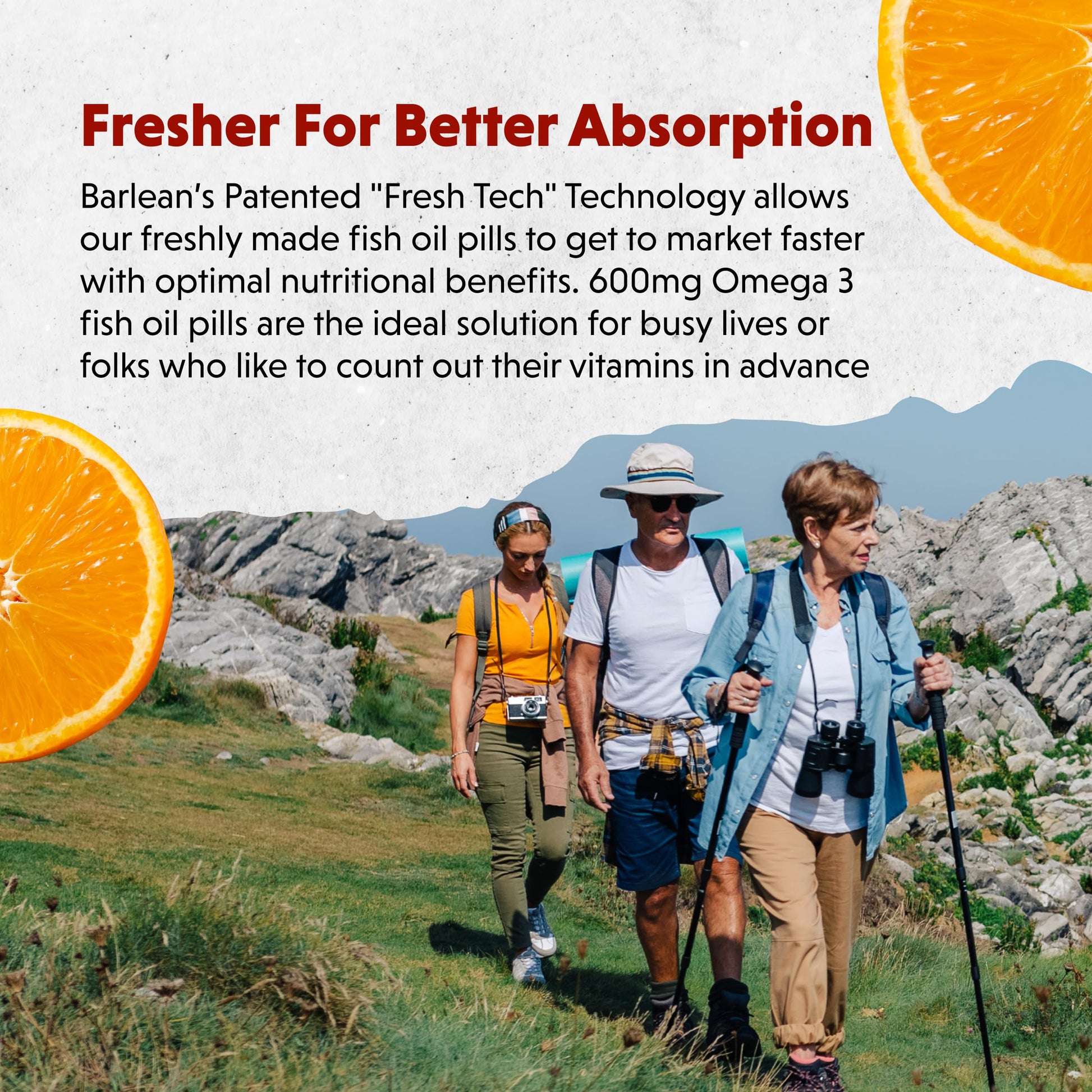 Barlean's Omega 3 Fish Oil Supplements, 600mg Fish Oil Pills with EPA & DHA, Softgels for Joint, Brain, & Heart Health, Orange Flavored, 250 Count - Medaid International