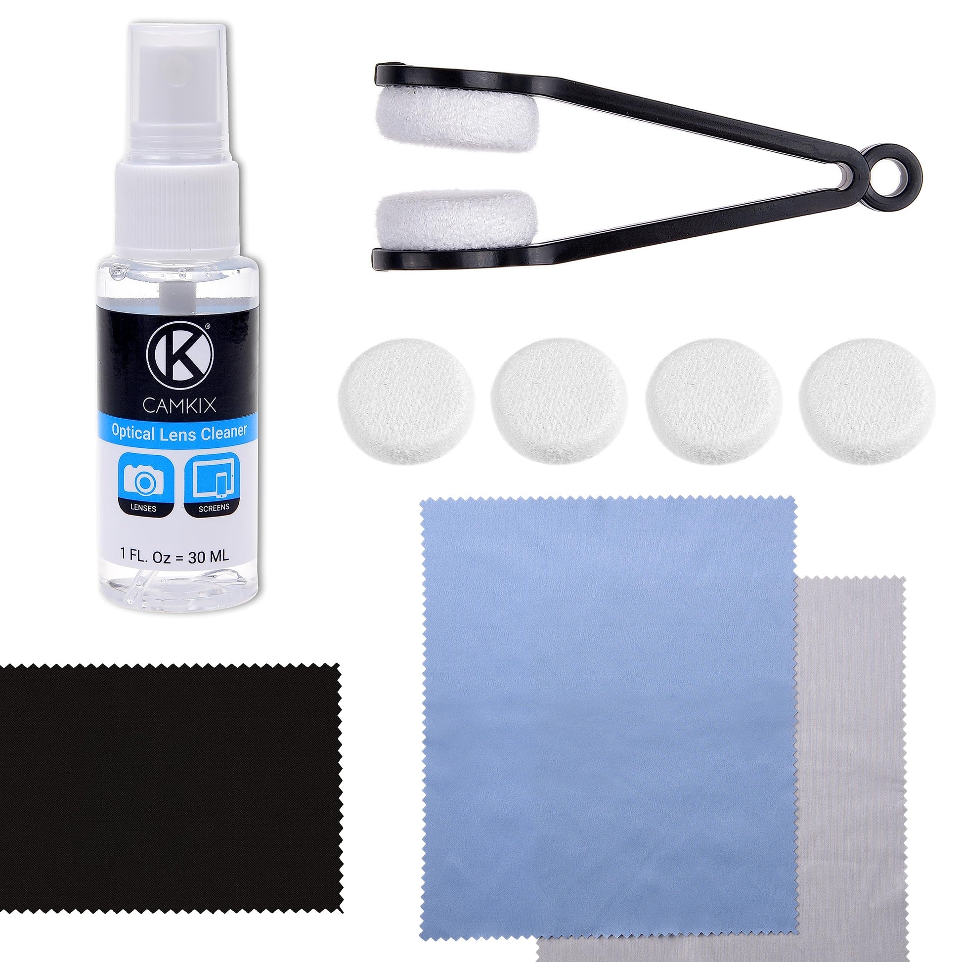Cleaning Kit for Eyeglasses/Sunglasses - Lens Cleaning Tool with 2 Sets of Spare Pads, Lens Cleaning Spray Bottle, 3 Microfiber Cloths - Quick and Easy to Use - Immaculate Results - Medaid International