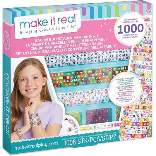 Alphabet Bead Bracelet Set - 1008pc DIY Jewelry Kit - Medaid International