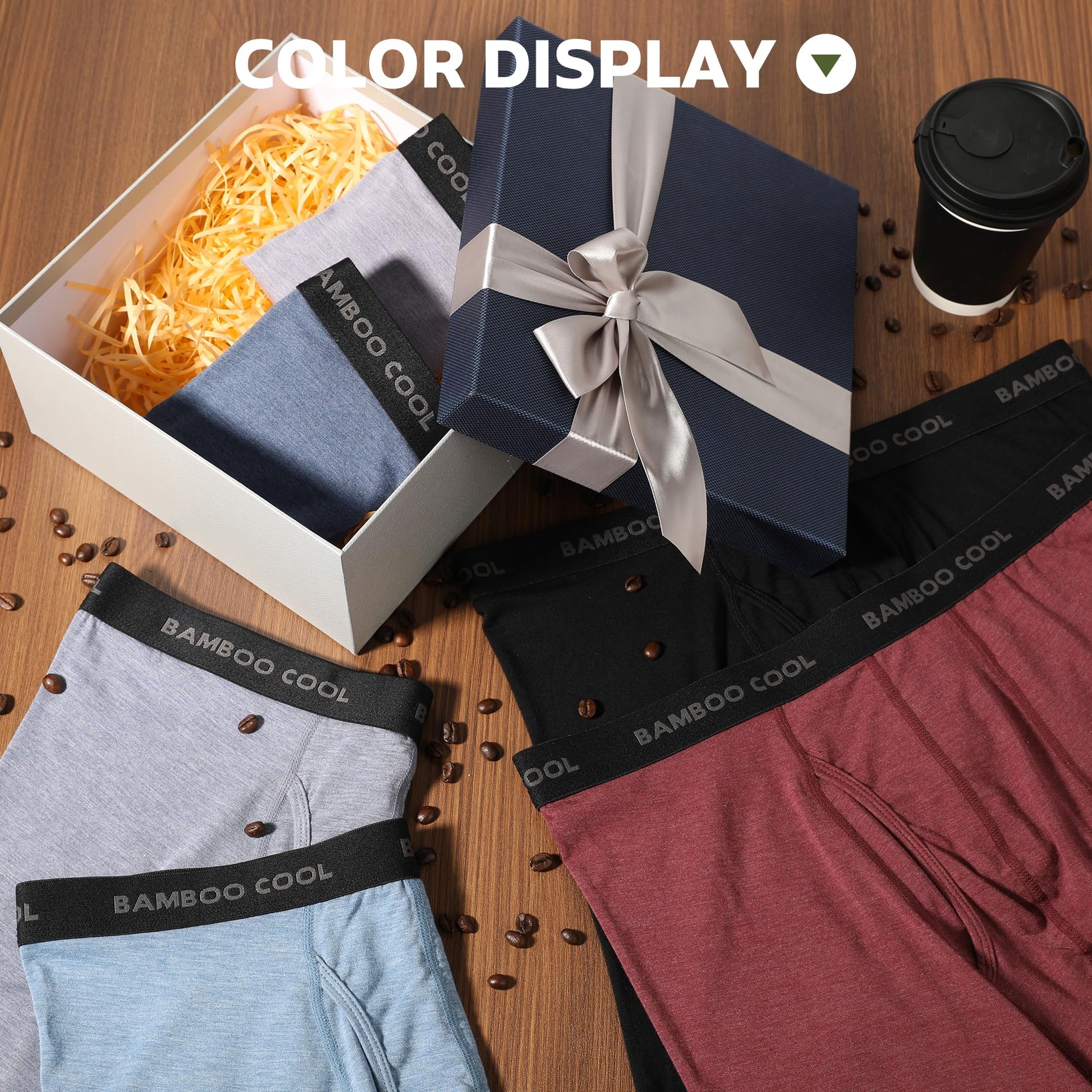 BAMBOO COOL Men's Ultra Breathable Underwear,No Riding Up Boxer Briefs with ComfortFlexible Waistband,Multipack - Medaid International