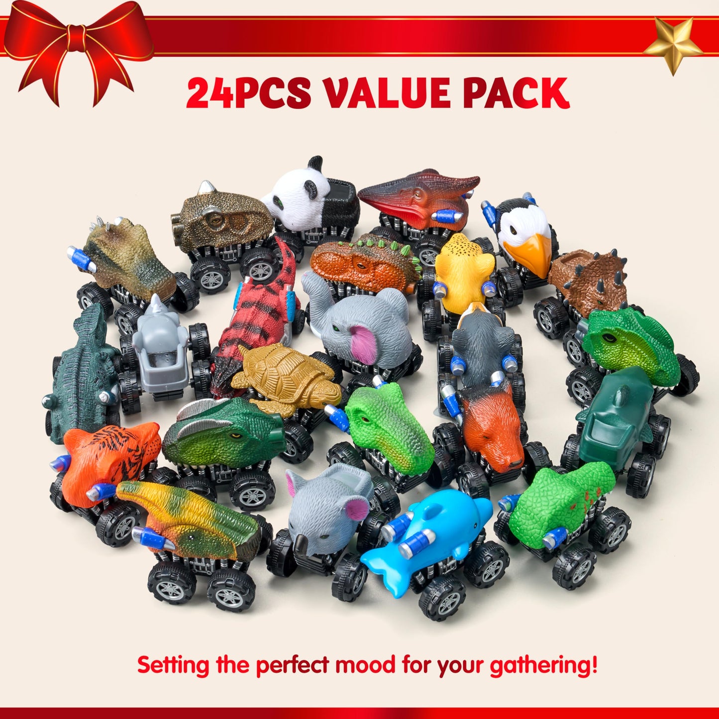 JOYIN 2025 Christmas Advent Calendar, 24 Days Countdown Calendar Toys with Monster Truck Toys, Christmas Party Favor Gifts, Xmas Countdown, Xmas Gift Classroom Prizes - Medaid International