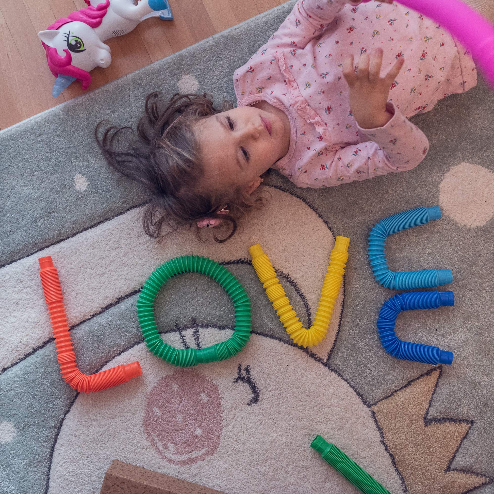 Nutty Toys Pop Tubes - Sensory Toys - Endless Creativity & Fun for Kids and Toddlers |8 Pack Large| - Connect & Pop! Top ADHD Autism Fidget 2025, Best Boy & Girl Christmas Stocking Stuffers Gift Idea - Medaid International