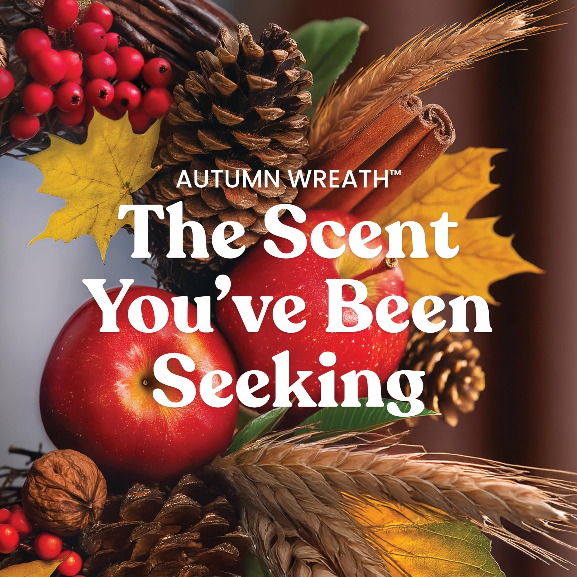 Yankee Candle Autumn Wreath, Fall Scented Candle, 22oz Large Jar with up to 150 Hour Burn Time - Medaid International