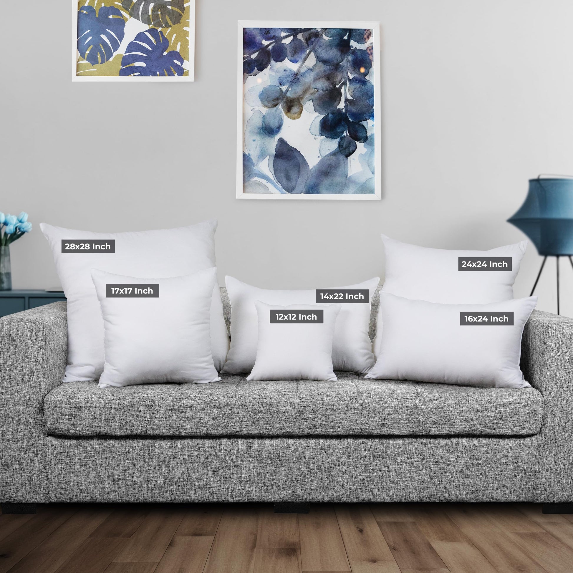 Utopia Bedding Throw Pillows Insert (Pack of 2, White) - 17 x 17 Inches Bed and Couch Pillows - Indoor Decorative Pillow - Medaid International