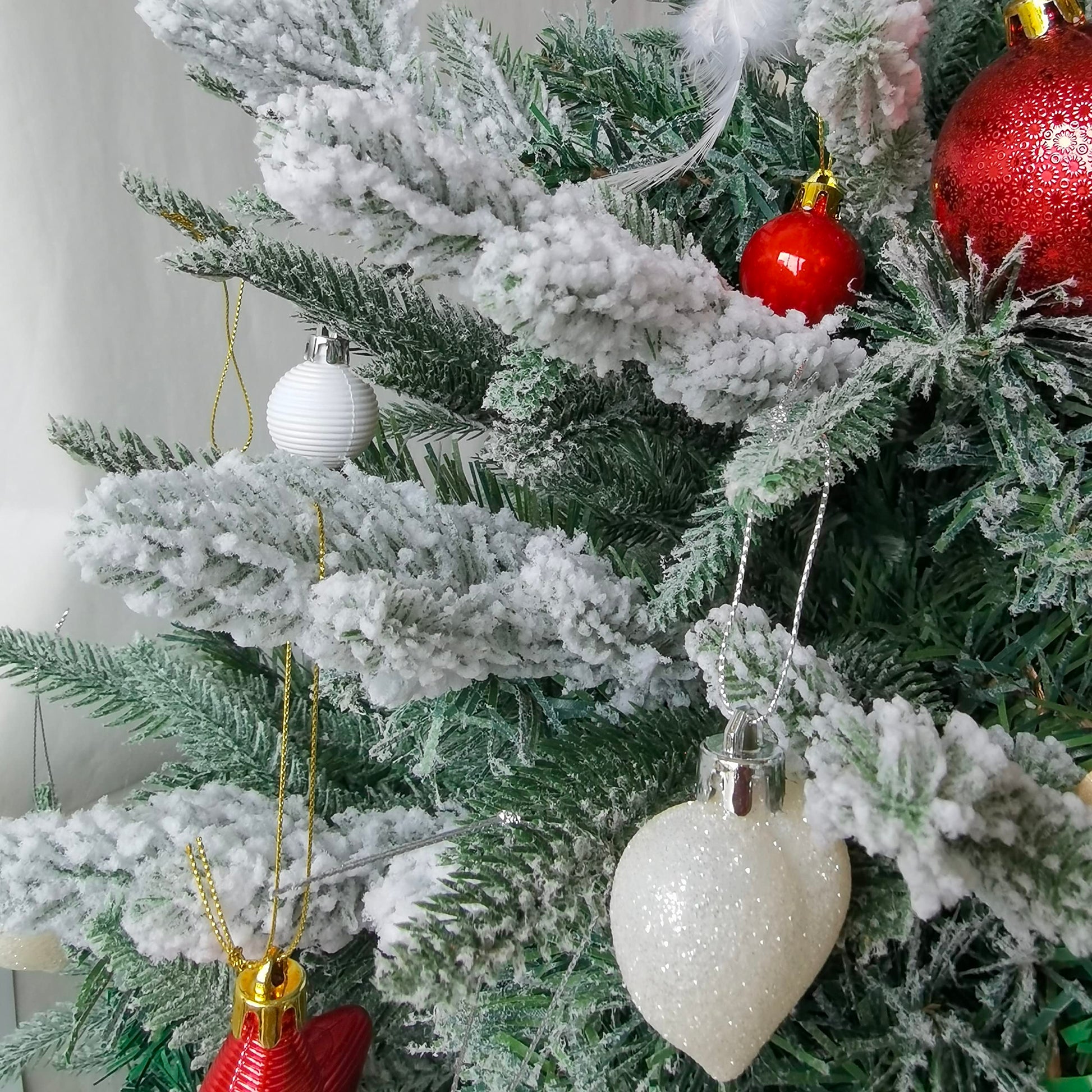 14 Pcs 10Inch Artificial Flocking Pine Picks Snow Forest Artificial Pine Needles Branches Christmas Fake Greenery Tree Branches DIY Leaves for Christmas Wreaths Garden Party Holiday Decor (14, White) - Medaid International