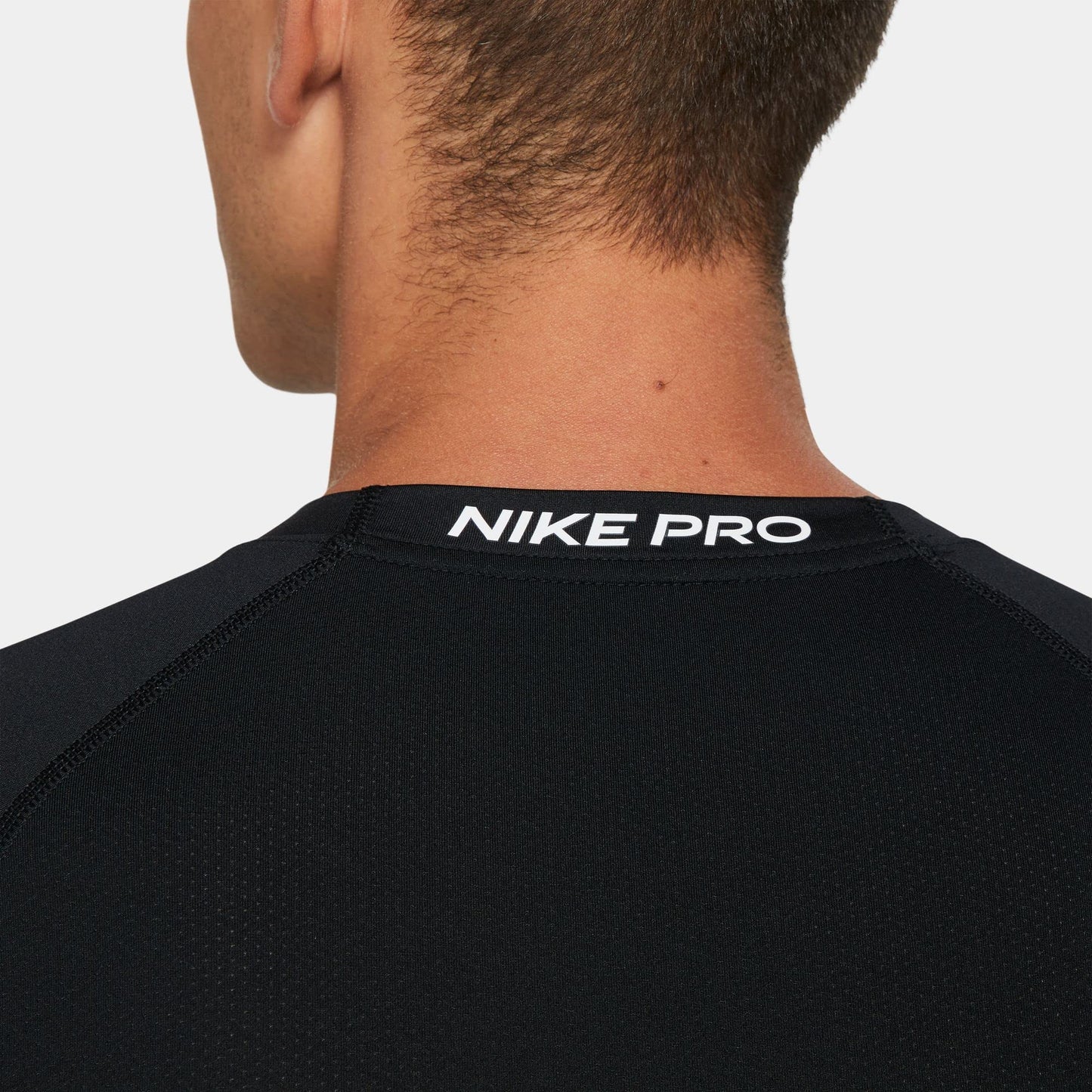 Nike Pro Dri-FIT Men's Tight Fit Short-Sleeve Top (as1, Alpha, l, Regular, Regular, Black/White) - Medaid International