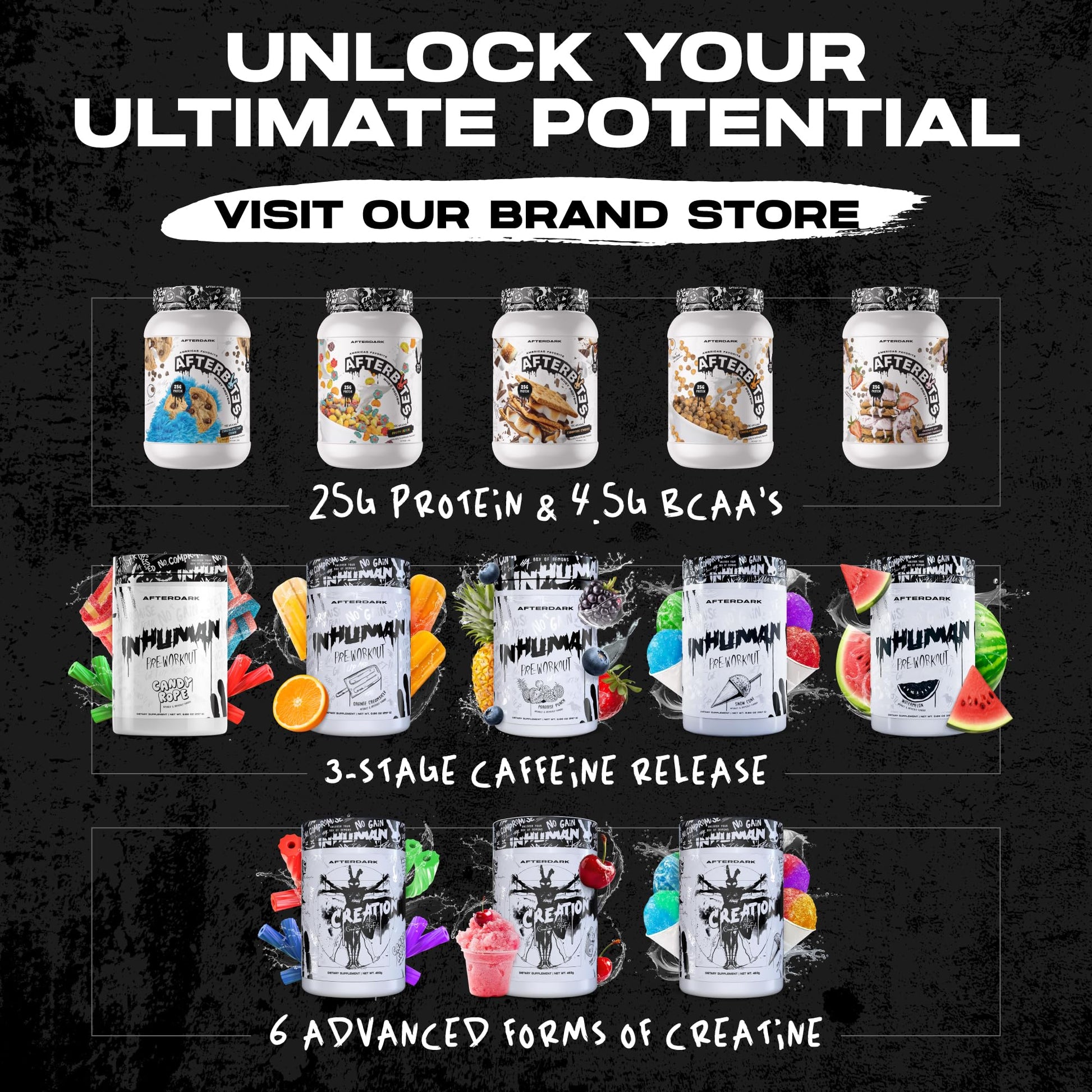 AFTERDARK AfterBites Whey Protein Powder, 25g Protein, 4.5g BCAA’s, Easy Dissolving, No Artificial Colors or Fillers, Isolate Protein, USA Made, 26 Servings, Chocolate Peanut Butter Cereal - Medaid International