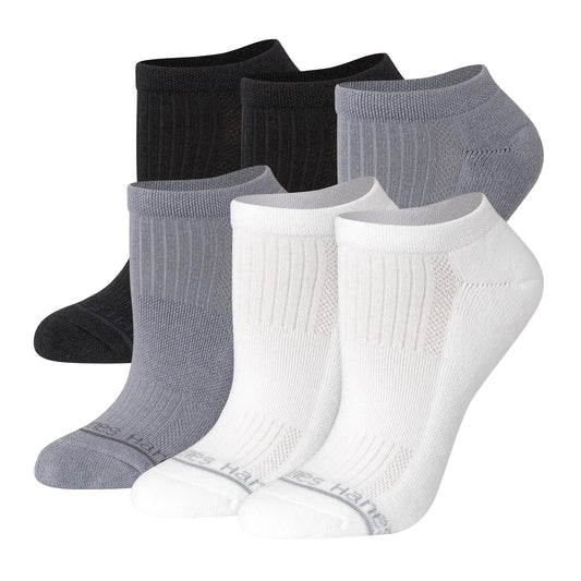 Hanes Women's Originals SuperSoft No Show Socks, Stretch No Show Socks, 6-Pairs - Medaid International