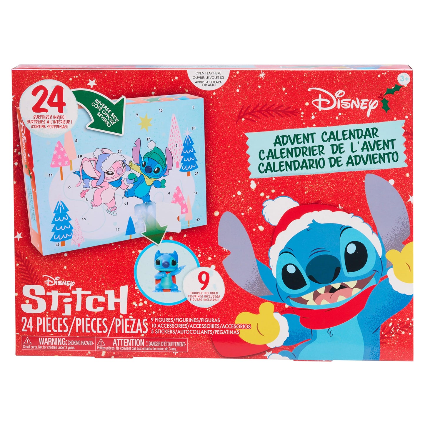 Disney Stitch Advent Calendar, 24 Total Holiday Surprises, Christmas Countdown Calendar - Medaid International