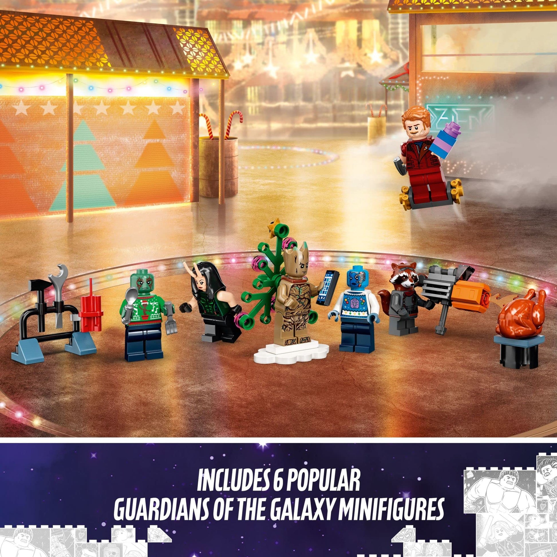 LEGO Marvel Studios’ Guardians of The Galaxy 2022 Advent Calendar 76231 Building Toy Set and Minifigures for Kids, Boys and Girls, Ages 6+ (268 Pieces) - Medaid International