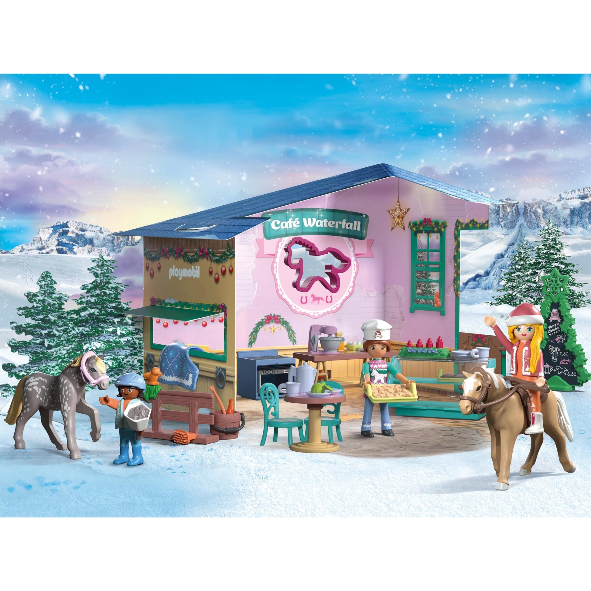 PLAYMOBIL Advent Calendar: Christmas at the Rider Café - Medaid International