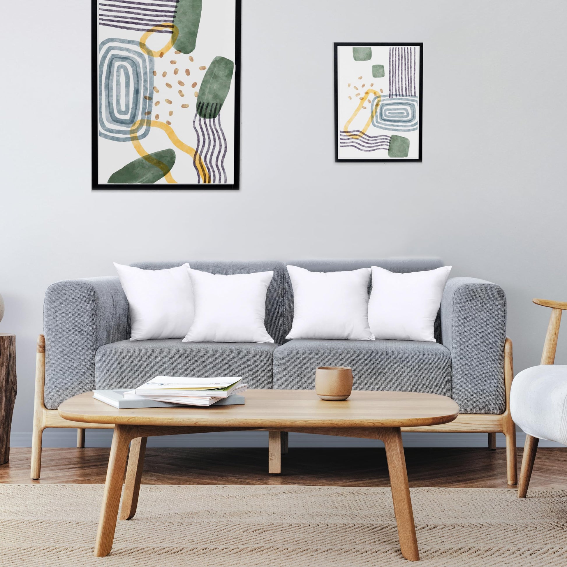 Utopia Bedding Throw Pillows (Set of 4, White), 12 x 12 Inches Pillows for Sofa, Bed and Couch Decorative Stuffer Pillow - Medaid International