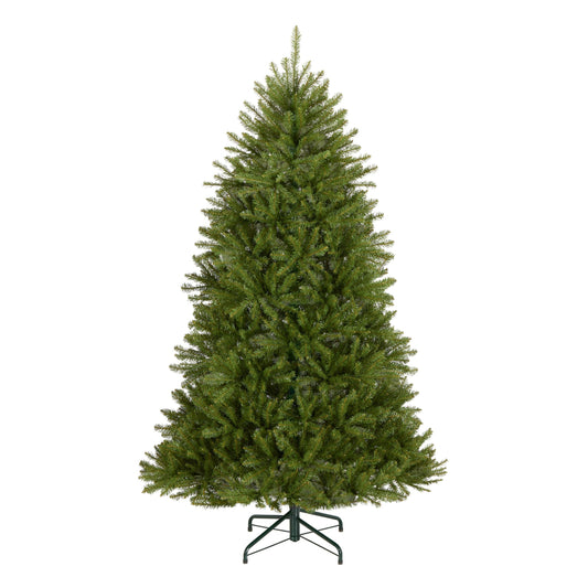 National Tree Company 6.5 ft Unlit Dunhill Fir Full Artificial Christmas Tree, 1,838 Tips, Includes Stand, Green - Medaid International