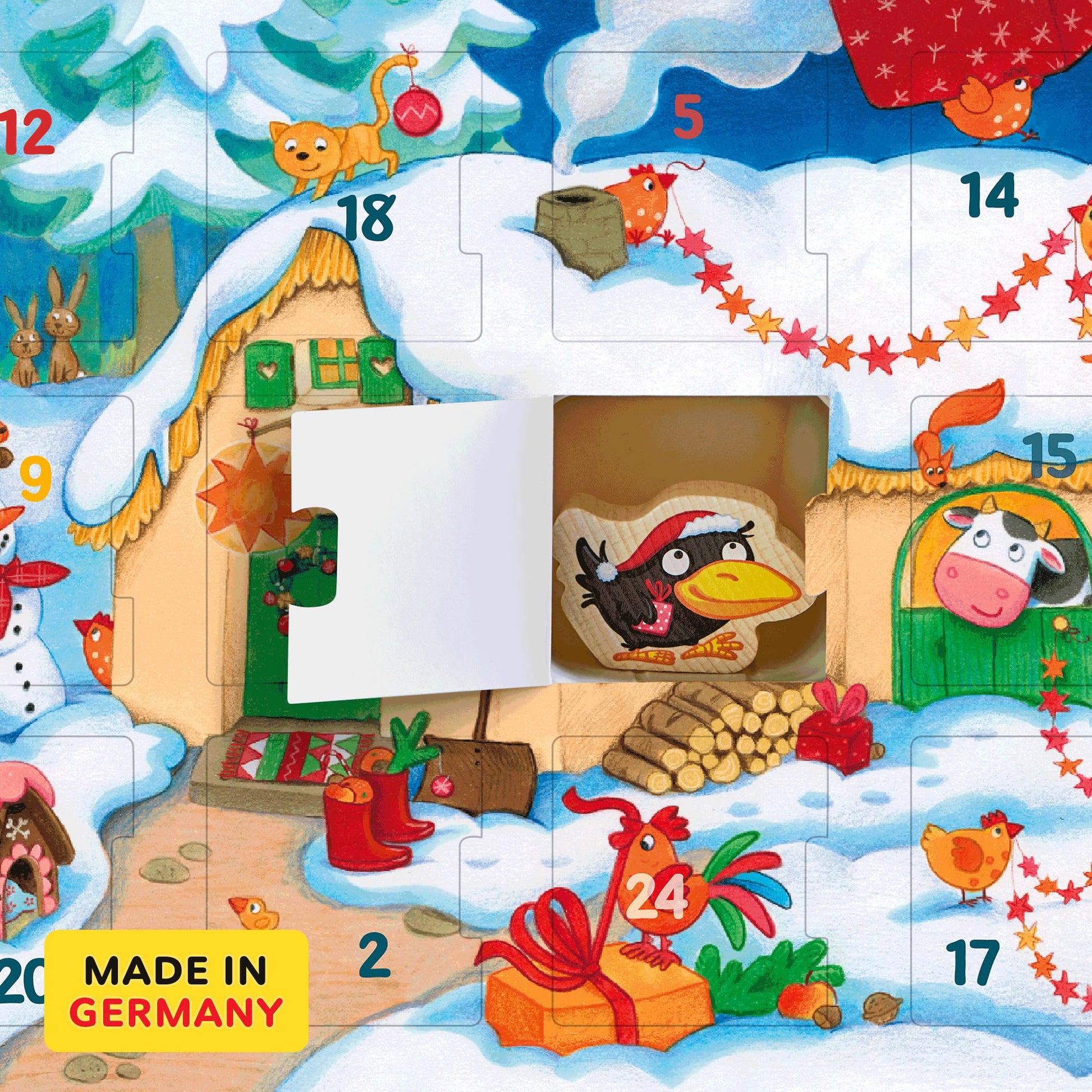 HABA My First Advent Calendar Farmyard Themed Wooden Animals, Christmas Toddler Activities, A Reusable Advent Calendar for Kids - Medaid International