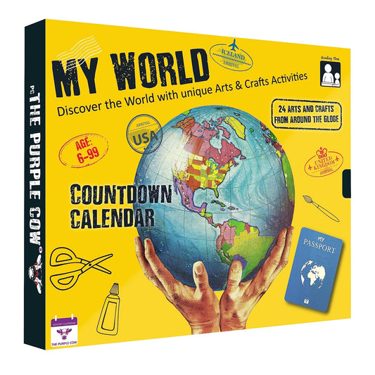 My World Advent Calendar 2025 - visit 24 countries, explore different cultures, create original Arts & Crafts from each country! Ages 9+ Includes a Printed Guide. Ages 9+ - Medaid International