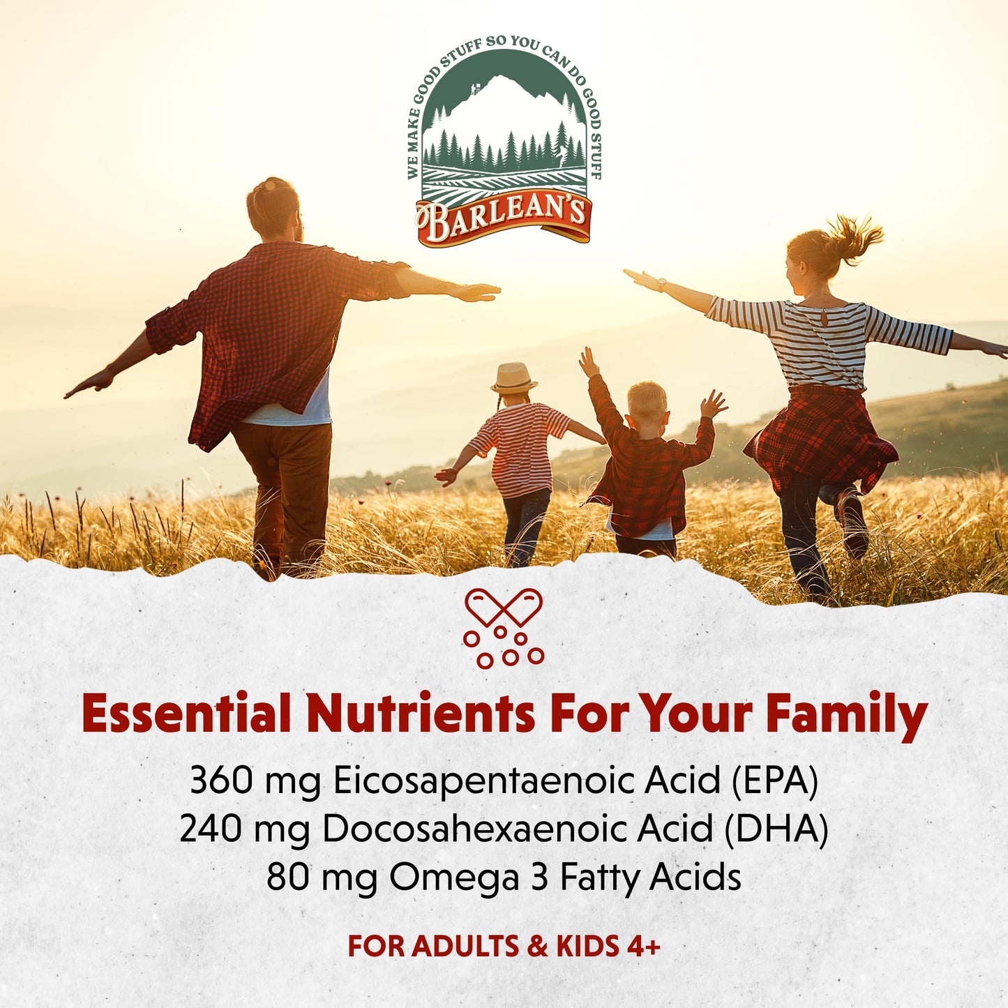 Barlean's Omega 3 Fish Oil Supplements, 600mg Fish Oil Pills with EPA & DHA, Softgels for Joint, Brain, & Heart Health, Orange Flavored, 250 Count - Medaid International