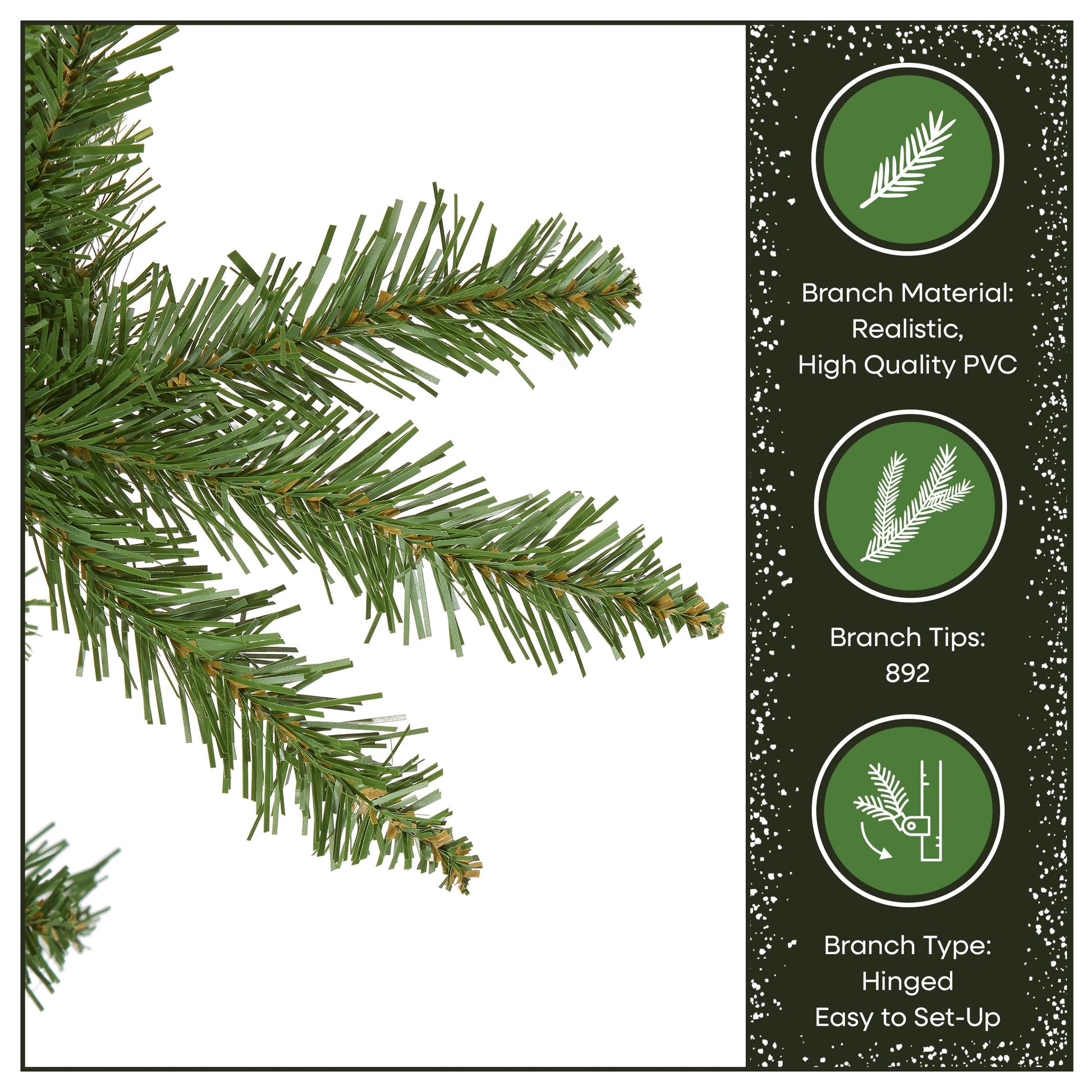 National Tree Company 7 ft Unlit Kingswood Fir Slim Artificial Christmas Tree, 892 Tips, Includes Stand, Green - Medaid International