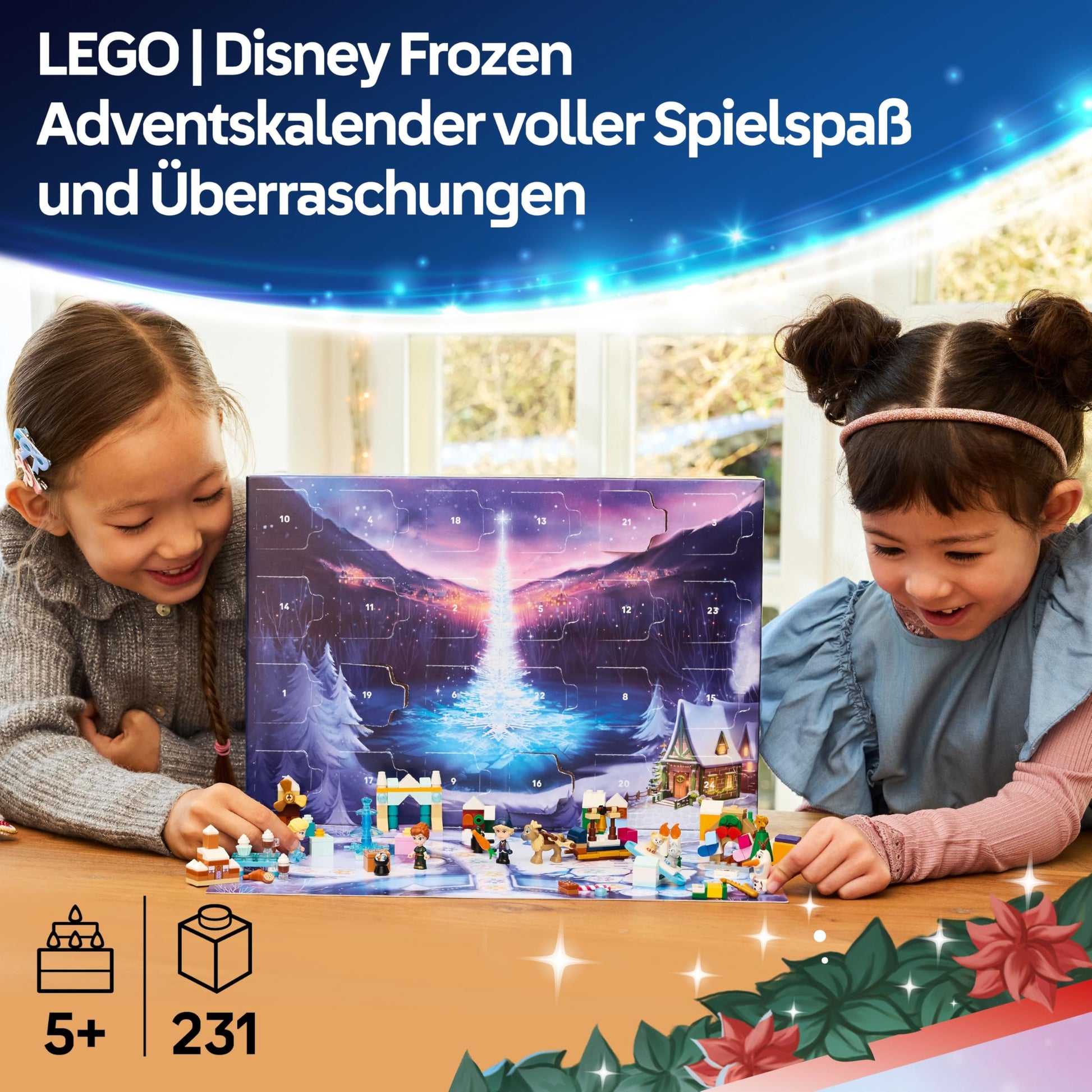 Lego 43273 Disney Princess LEGO(R) Disney Frozen Advent Calendar 2025 Toy Birthday Present Blocks Educational Girls Boys Children 5 6 7 8 Christmas Disney Goods - Medaid International
