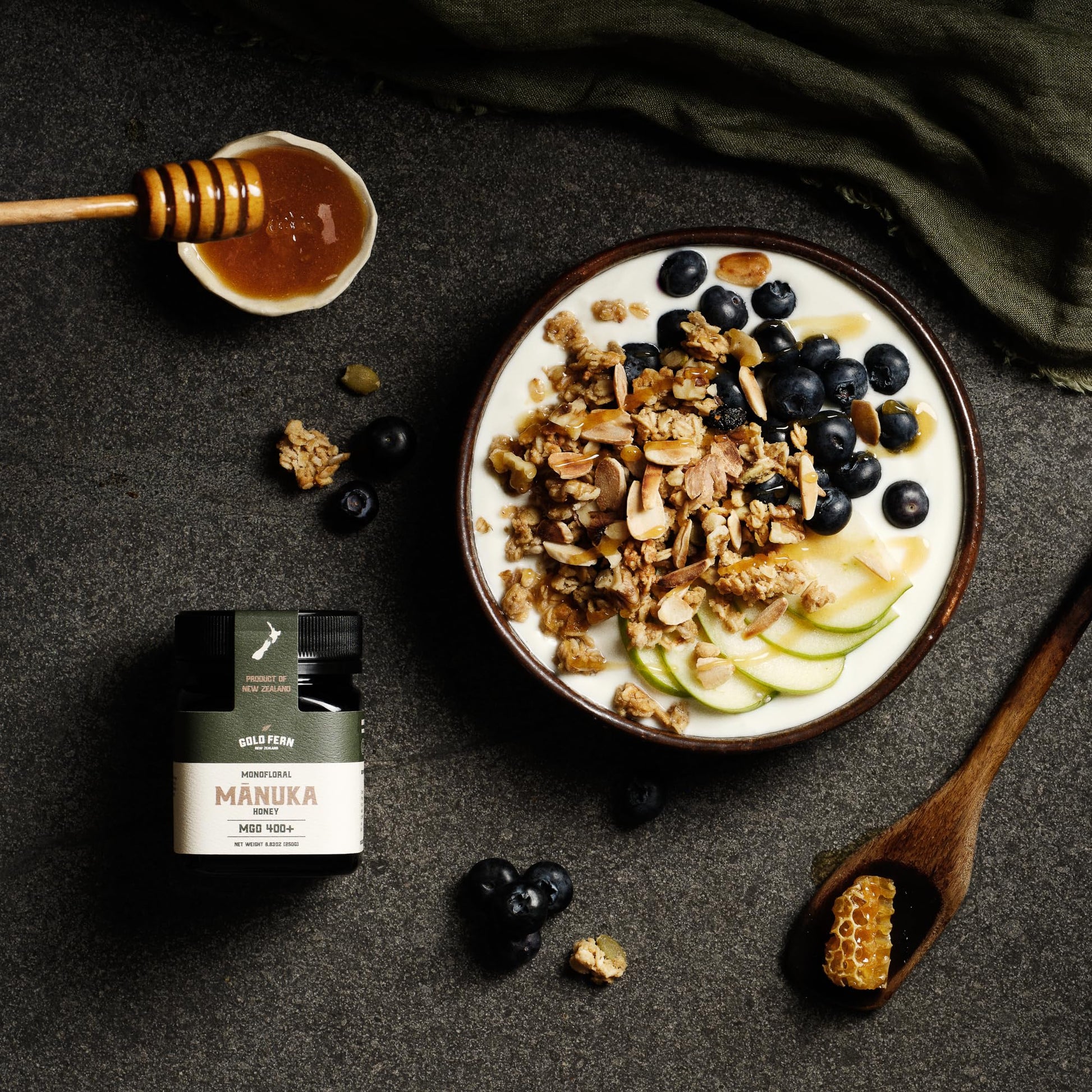 Gold Fern Honey - Raw New Zealand Manuka Honey Medical Grade | 8.8oz Monofloral MGO 400+ | Pure, Natural, Unpasteurized, Unfiltered Superfood, Traceable from Hive to Hand. - Medaid International