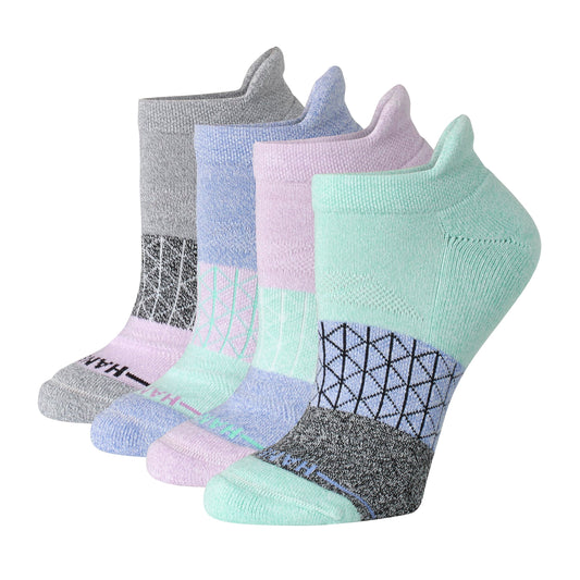 Hanes Women's Cushioned No Show Tab Socks, Absolute Active No Show Socks for Women, 4-Pairs - Medaid International