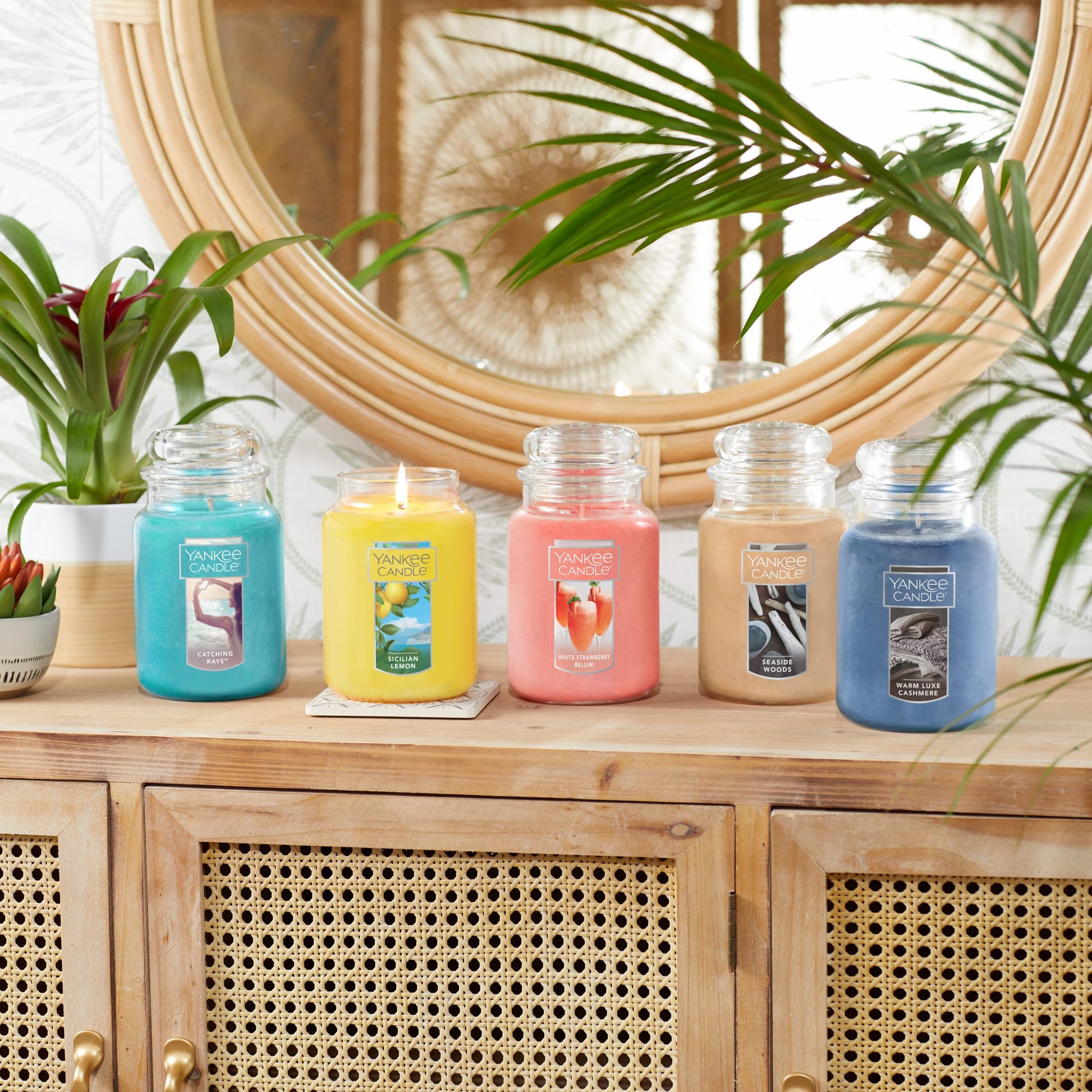 Yankee Candle Warm Luxe Cashmere Scented Classic 22oz Large Jar Single Wick Aromatherapy Candle Over 110 Hours of Burn Time Quality Paraffin Grade Wax Hand Straightened Wick - Medaid International