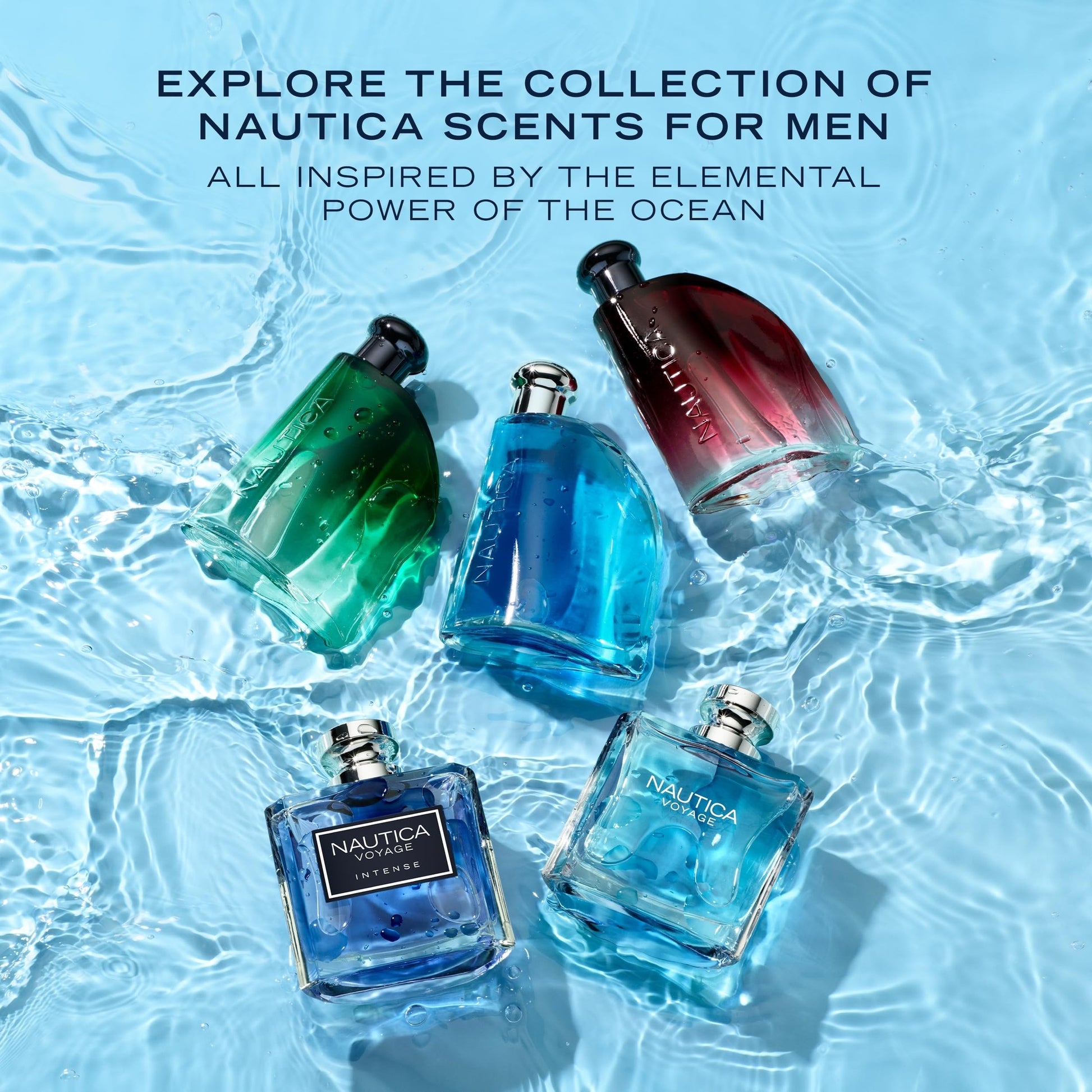 Nautica Voyage Eau De Toilette, Cologne and Fragrance For Men, Fresh, Romantic, Fruity Scent Woody, Aquatic Notes of Apple, Water Lotus, Cedarwood, and Musk Ideal Day Wear, Long Lasting 3.3Fl oz - Medaid International
