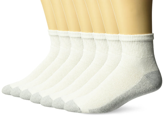 Hanes mens Freshiq Ankle 7-pack (Includes 1 Free Bonus Pair) Casual Sock, White, 6 12 US - Medaid International