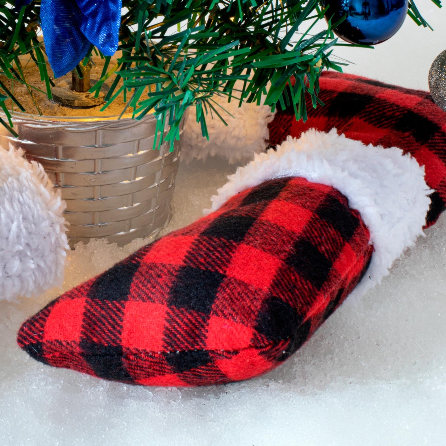 JOYIN 12 PCS 5” Mini Christmas Stocking,Red Black Plaid Xmas Stockings for Christmas Tree Decoration, Party Favors and Holiday Season Supplies - Medaid International