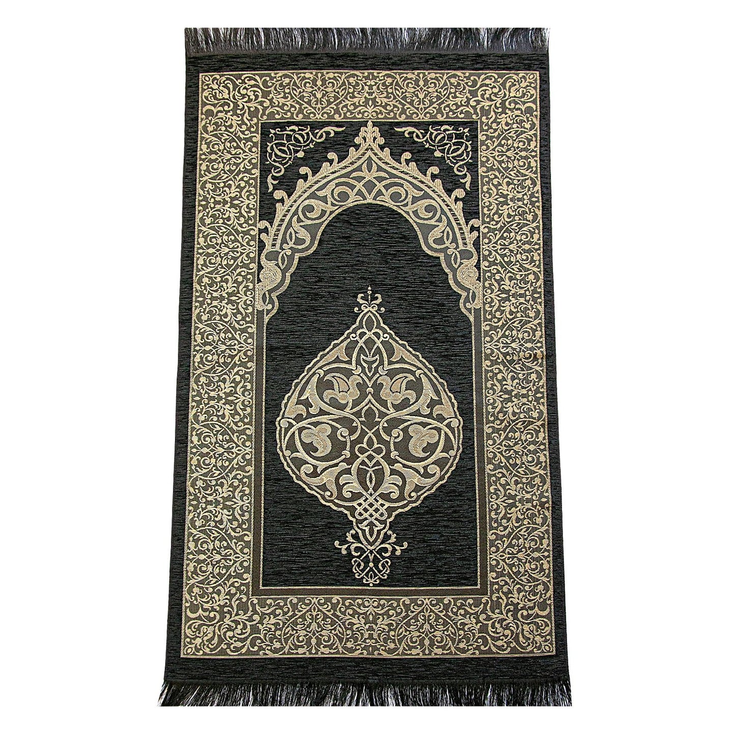 ihvan online Prayer Gift Set for Hajj and Umrah, Muslim Prayer Rug, Prayer Mat, Beads Taasbih, Holy Quran Translated English, Muslim Praying Mat, Islamic Gift Set for Ramadan & Eid, Black - Medaid International