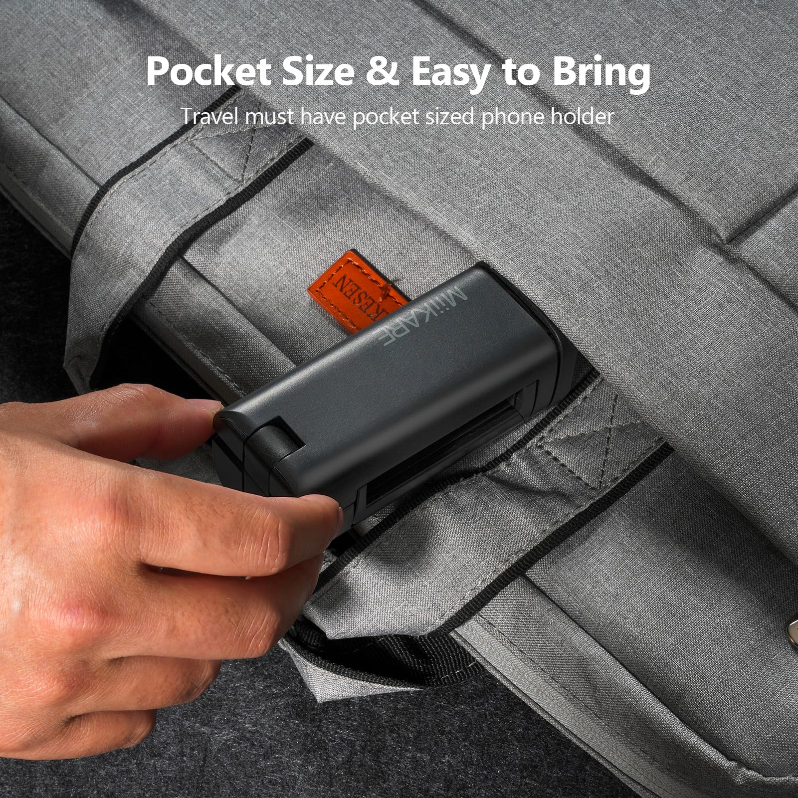 MiiKARE Airplane Travel Essentials Phone Holder, Universal Handsfree Phone Mount for Flying with 360 Degree Rotation, Accessory for Airplane, Travel Must Haves Phone Stand for Desk, Tray Table - Medaid International