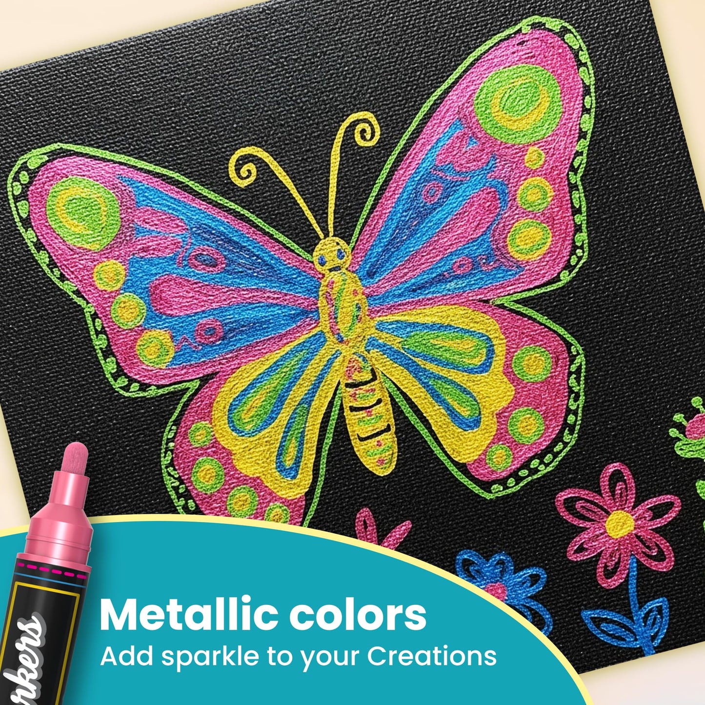 Chalkola Dual Tip Liquid Chalk Markers for Blackboard - (40 Pack, 1mm Fine Tip +5mm Bold) | Wet Erase, Erasable Chalkboard Markers, Chalk Pen for Signs, Car Windows, Wall Calendar, Glass, Board - Medaid International