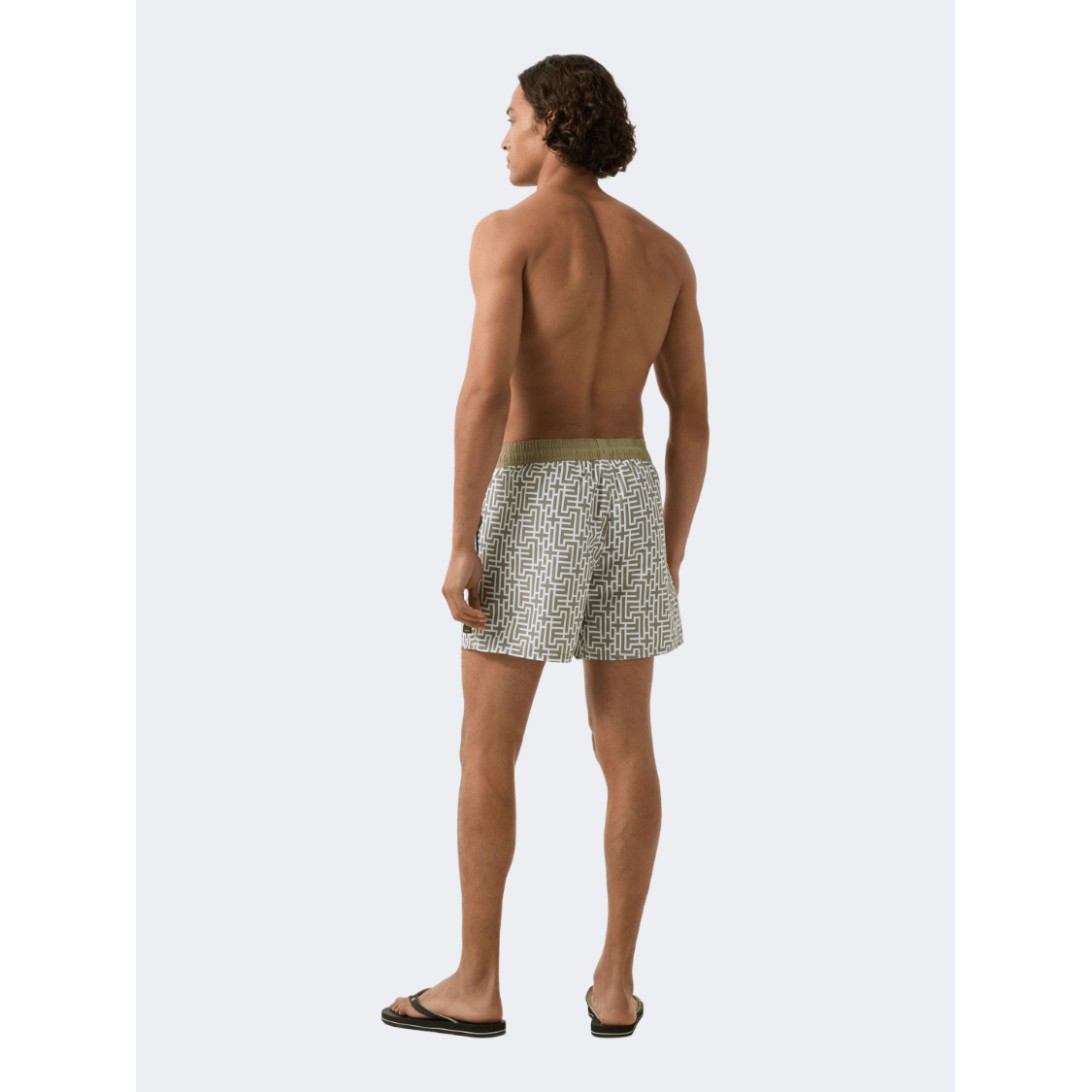 Fire And Ice Nelson Men Beach Swim Short Khaki/White - Medaid International