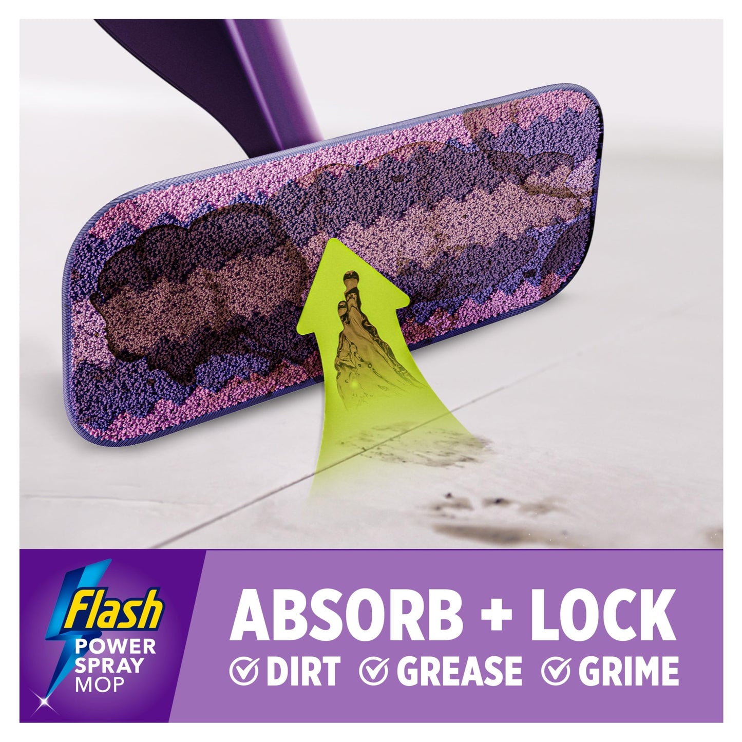 Flash Power Spray Mop Floor Cleaner Starter Kit (1 Washable Pad + 17 Disposable Pads), Spray Mops for Floors, All-in-One Spray System for Your Floors, Floor Mops for Hard Floor - Medaid International