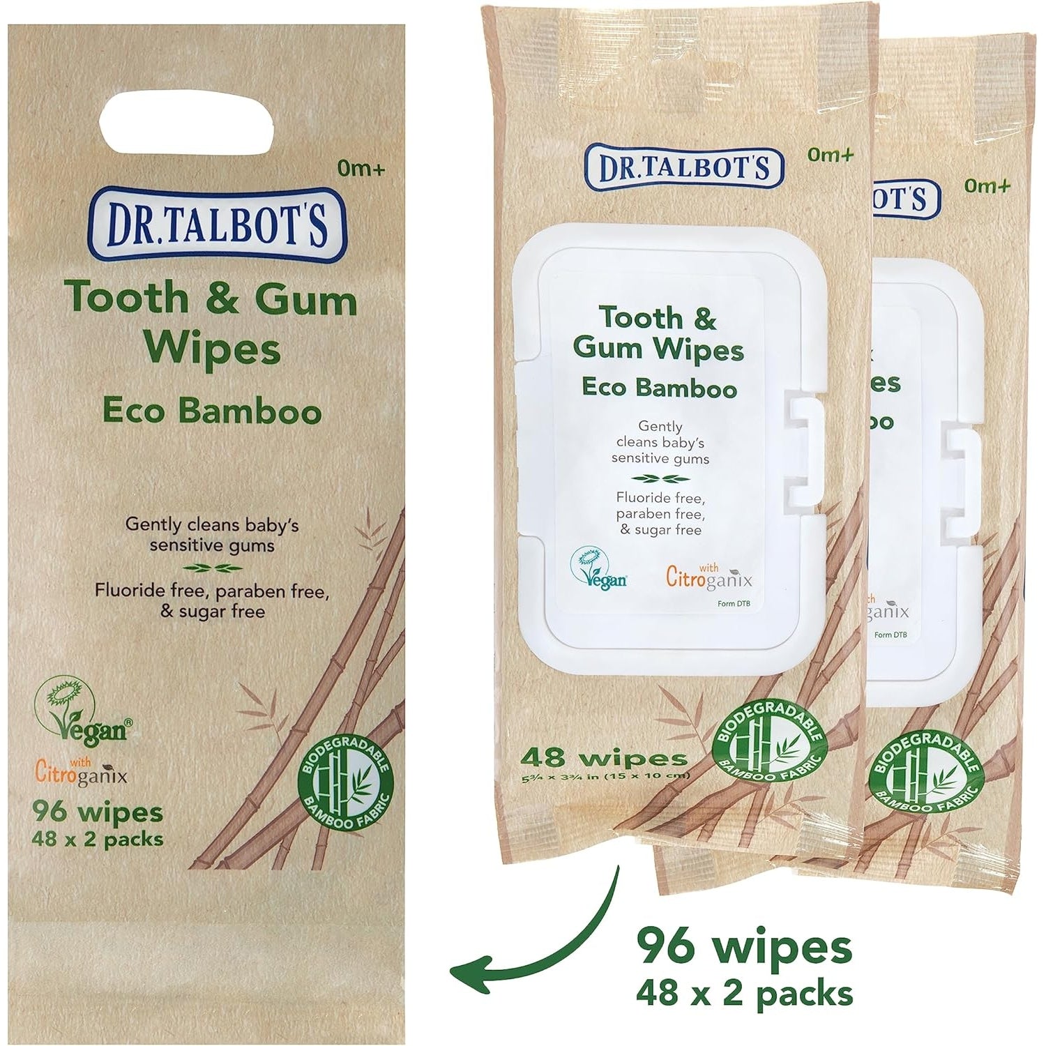 Dr. Talbot's Eco Bamboo Baby Tooth and Gum Wipes Naturally Inspired With Citroganix - Medaid - Lebanon