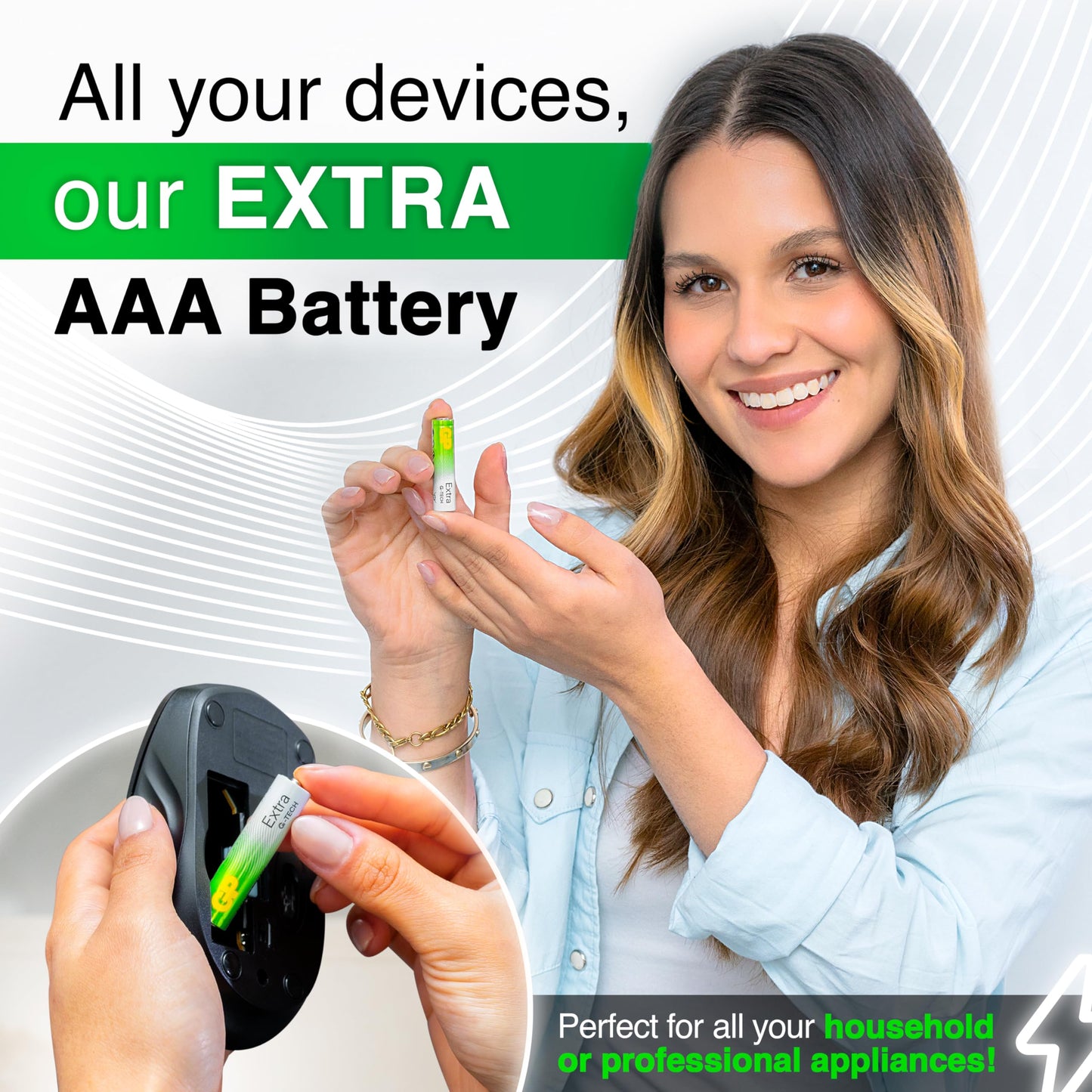 UNIIOON AAA Batteries Pack of 40 1.5V / Micro/Mini/Penlite / LR03 by GP Batteries Extra Alkaline Batteries Suitable for Everyday use in a Variety of Devices - Clocks/Remotes/Mouse/Torch/Etc - Medaid International