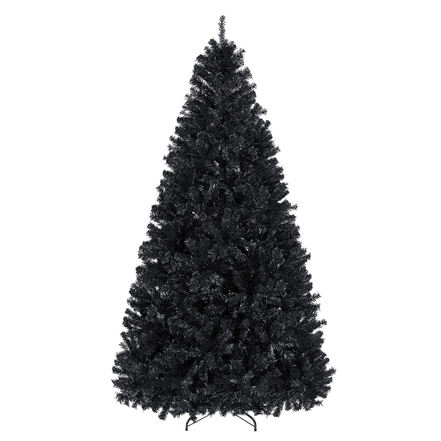 Yaheetech 7.5ft Black Artificial Christmas Pine Tree Seasonal Holiday Carnival Home Party Decoration for Home, Office Indoor Outdoor with 1749 Branch Tips and Foldable Stand - Medaid International