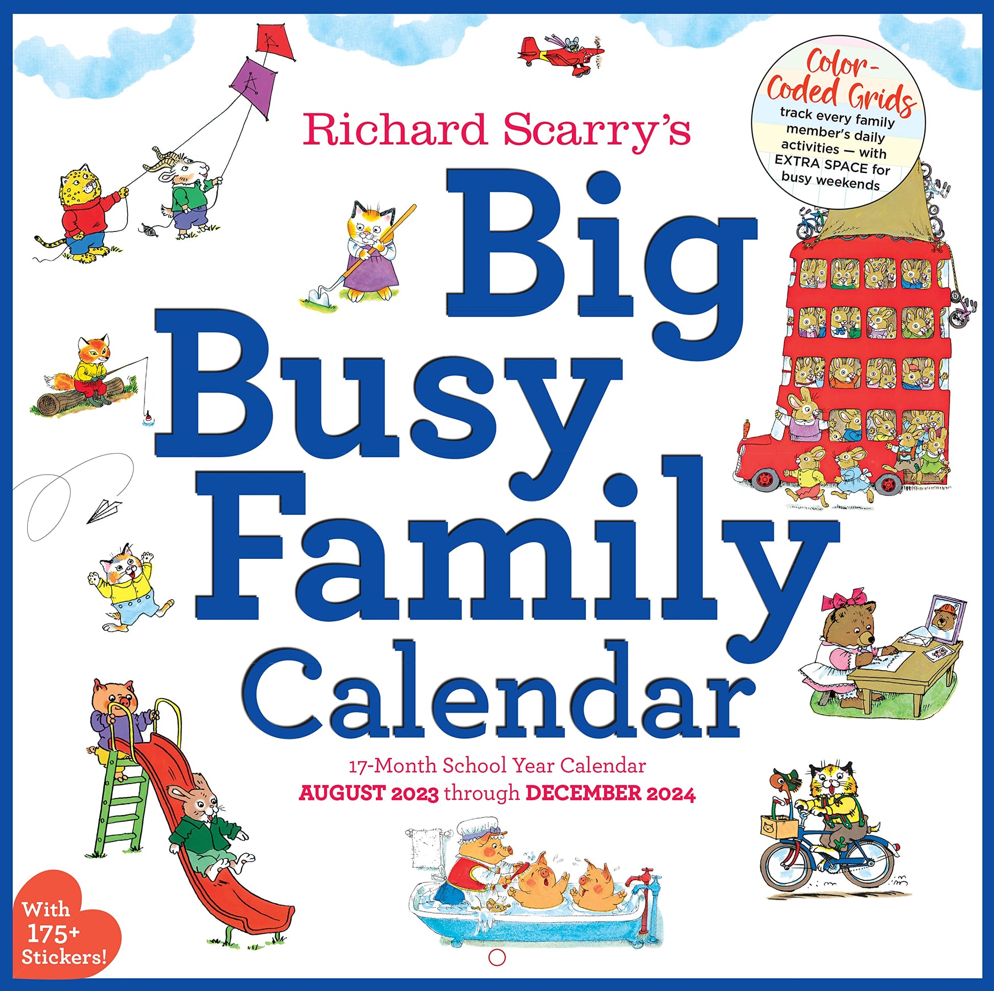 Richard Scarry Big Busy Family 2024 Wall Calendar: Track Every Family Member's Daily Activities - Medaid International