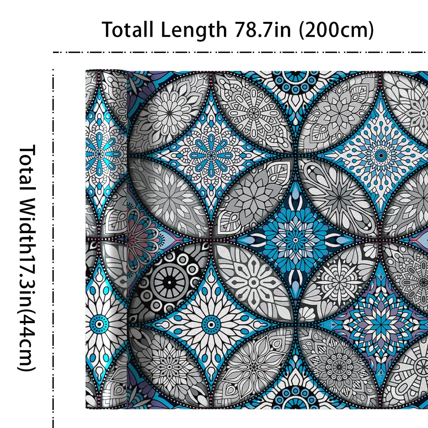 JiffDiff Blue Window Privacy Film Decorative Window Tint Film Stained Glass Window Clings Static Cling Decorative Window Film Sun Blocking Heat Control Window Covering Film for Home - Medaid International