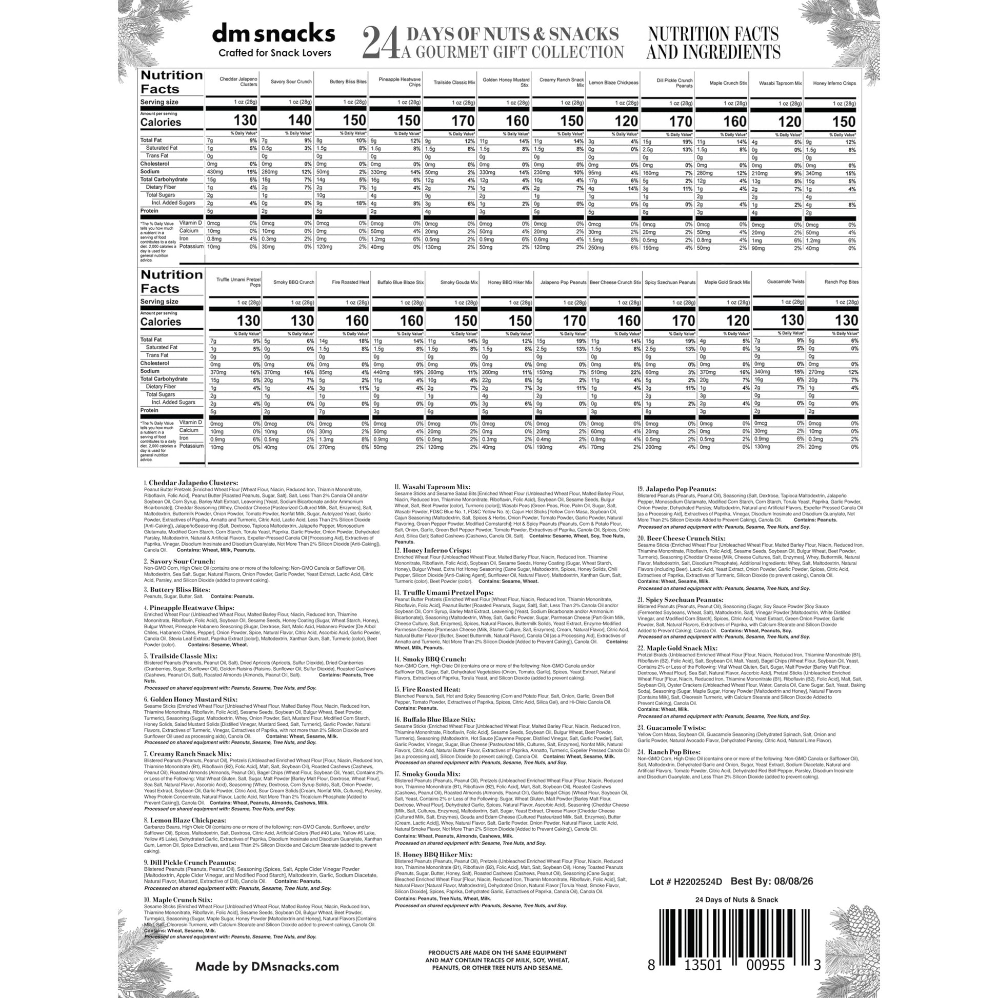 Advent Calendar 2025 – Limited Edition Christmas Gift Box with 24 Gourmet Snacks – A 24 Day Holiday Countdown for Making Lasting Memories, For Adults, Women, Men, Kids - Medaid International