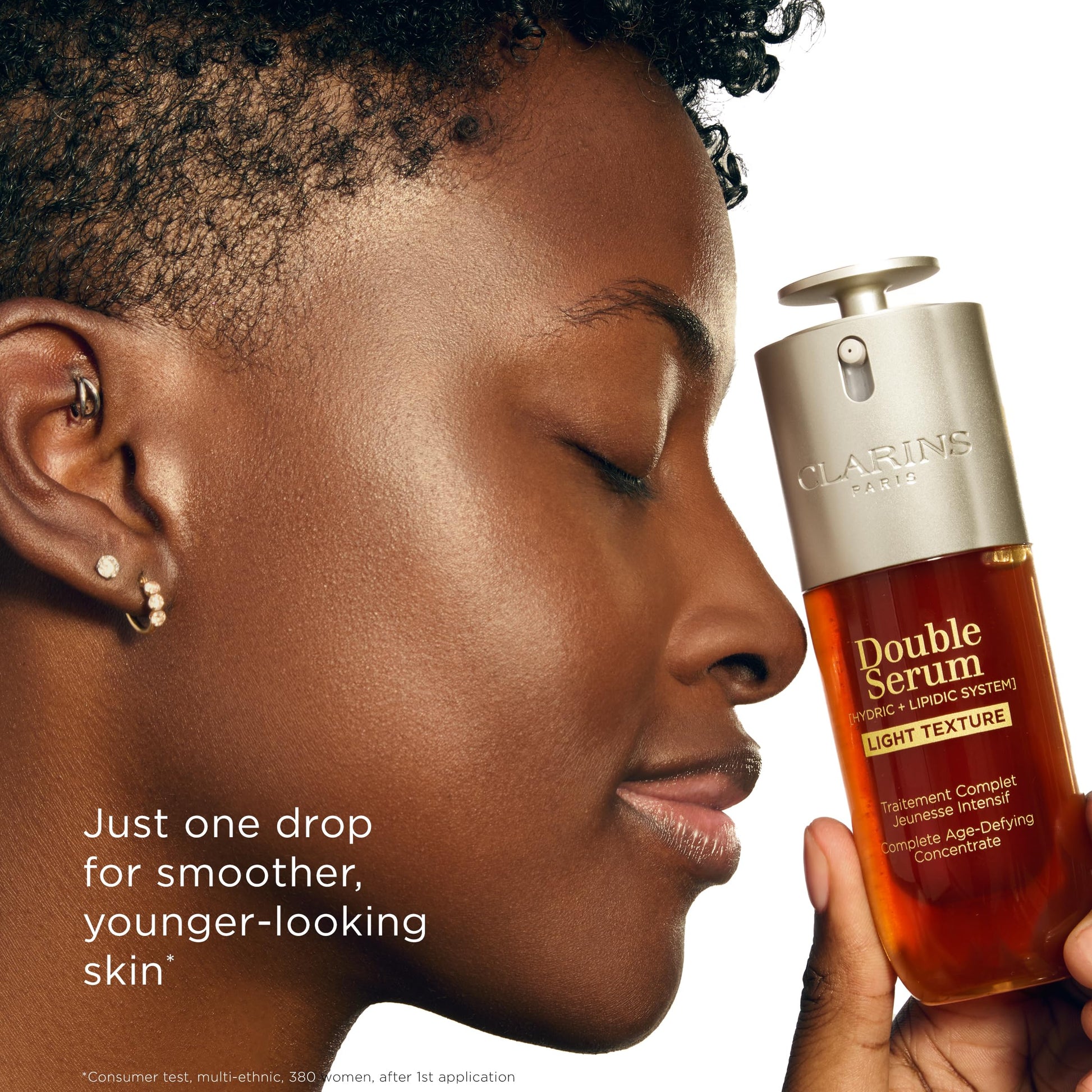 Clarins DOUBLE SERUM LIGHT TEXTURE | Anti Aging Serum | Visibly Firms, Smoothes, Boosts Radiance and Refines Pores | 24H Hydration | Great for Combination to Oily Skin and Humid Climates, 1.7 Fl oz - Medaid International