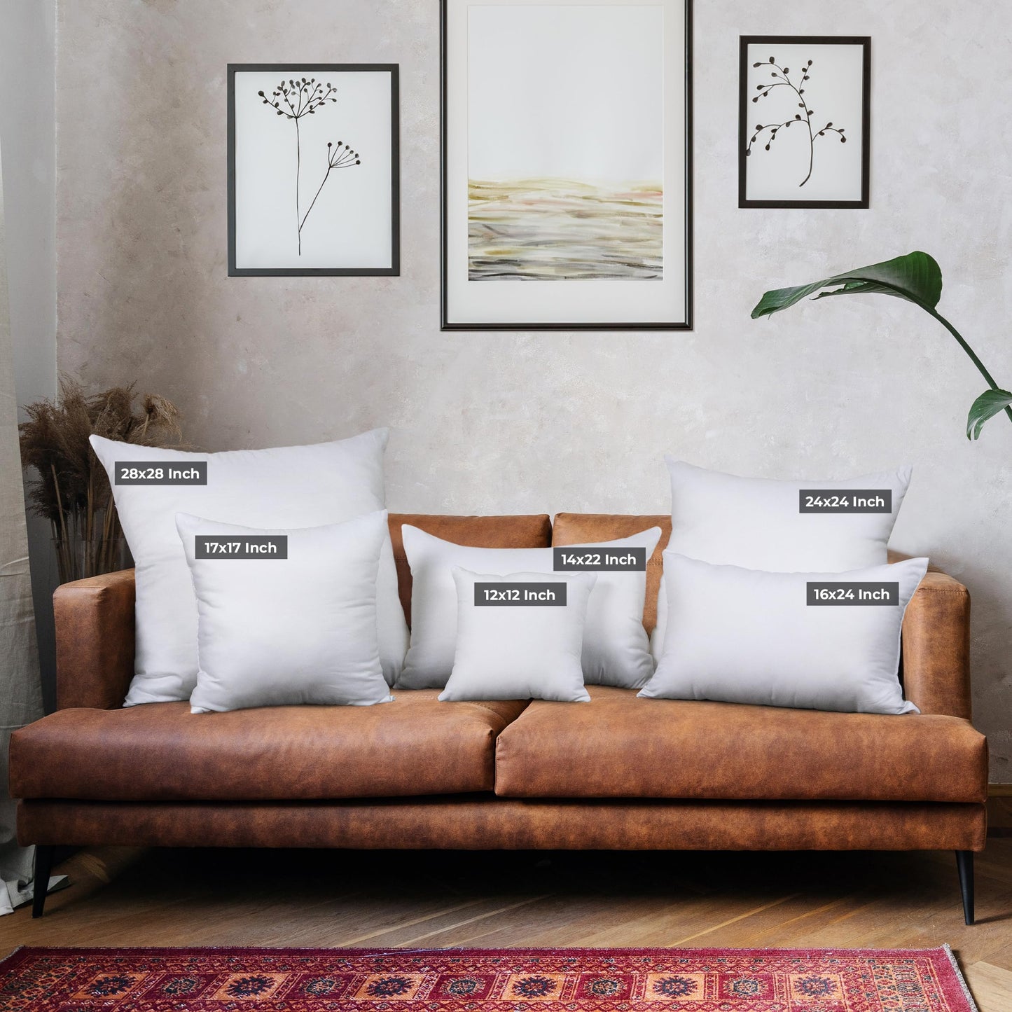 Utopia Bedding Throw Pillows (Set of 4, White), 12 x 12 Inches Pillows for Sofa, Bed and Couch Decorative Stuffer Pillow - Medaid International